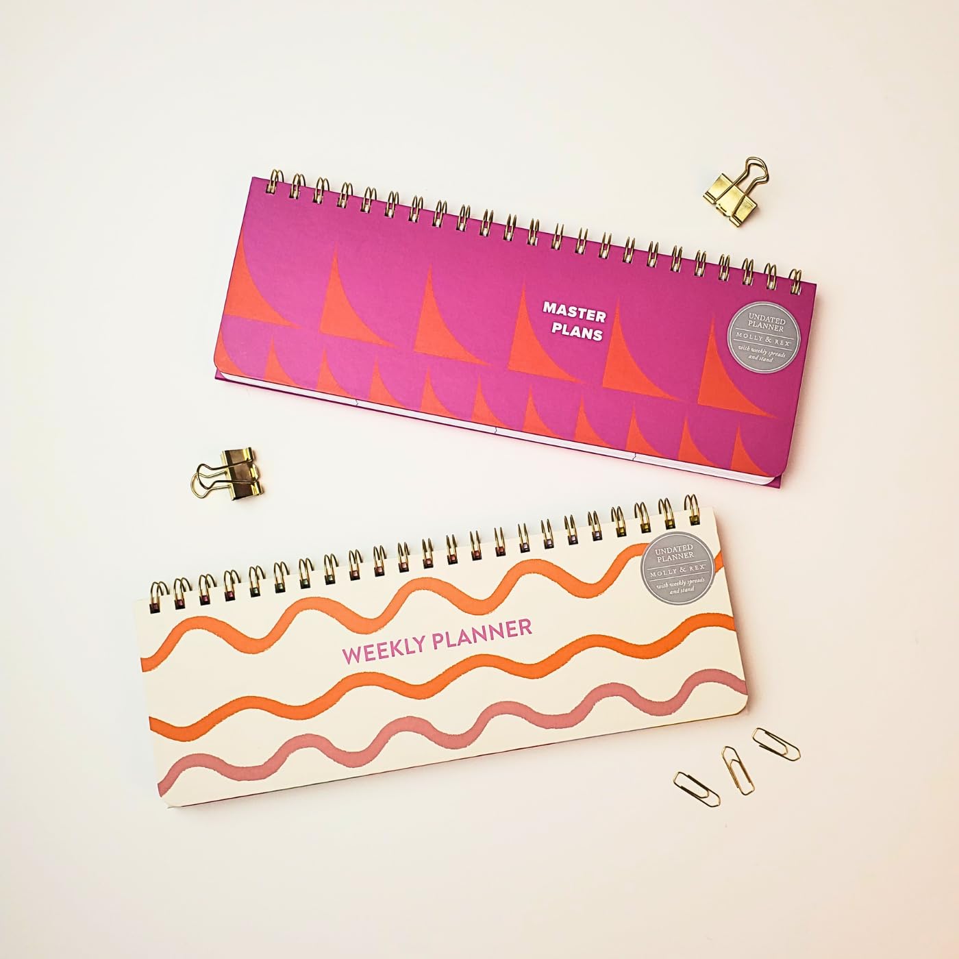 Molly & Rex Statement Shapes Red Undated Planner (38243)