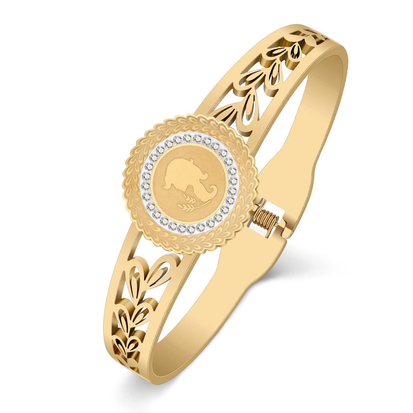 YAYAKO Stainless Steel Constellation Bracelets Bangle Zodiac Gifts for Women Birthday Gifts (Virgo 045)