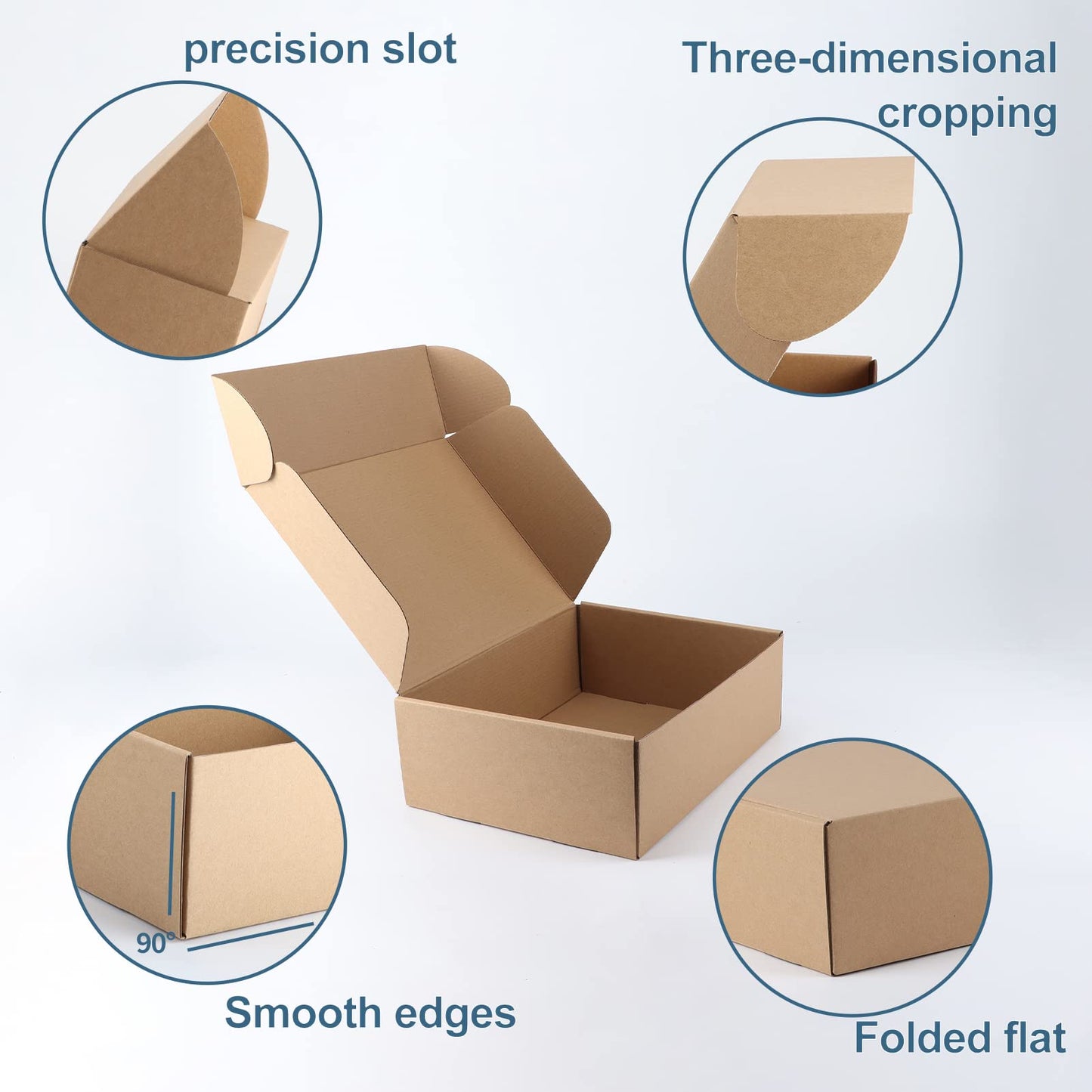 PHAREGE 12x9x4 inch Shipping Boxes Bulk 20 Pack Brown, Tab Lock Tuck Top Mailer Boxes for Packaging Small Business, Medium Cardboard Gift Boxes for Wrapping Mailing Present