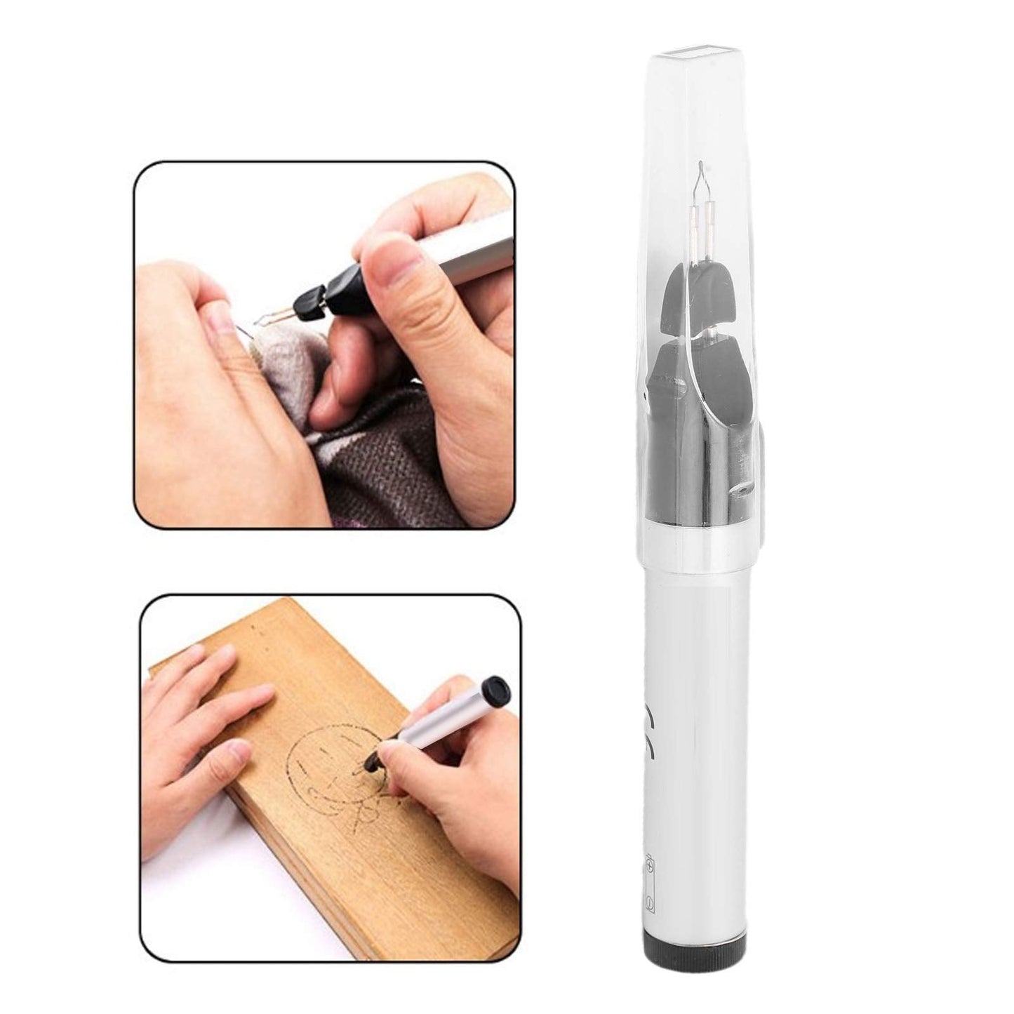 slvxexi Thread Burning Tool, Trims or Melts Frayed Ends Handheld Tungsten Thread Burning Pen for Thread Breakage, Wood Heat Transfer