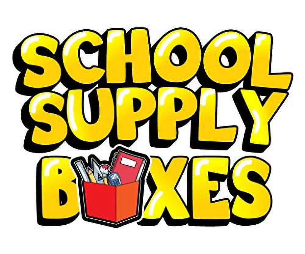 School Supply Boxes | 17" Solid Black Backpack Bundle for Intermediate School | Back to School Bookbag with Supplies | Contains Pencil Pouch, Notebooks, Highlighters, Mechanical Pencils, & More
