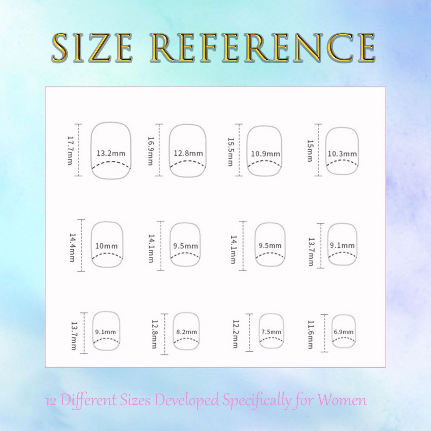 Press on Nails Short Square Fake Nails Press ons White French Tip Simple Style Acrylic Nails Full Cover Reusable Glossy Glitter False Nails Artificial Stick Glue on Nails for Women 24 Pcs
