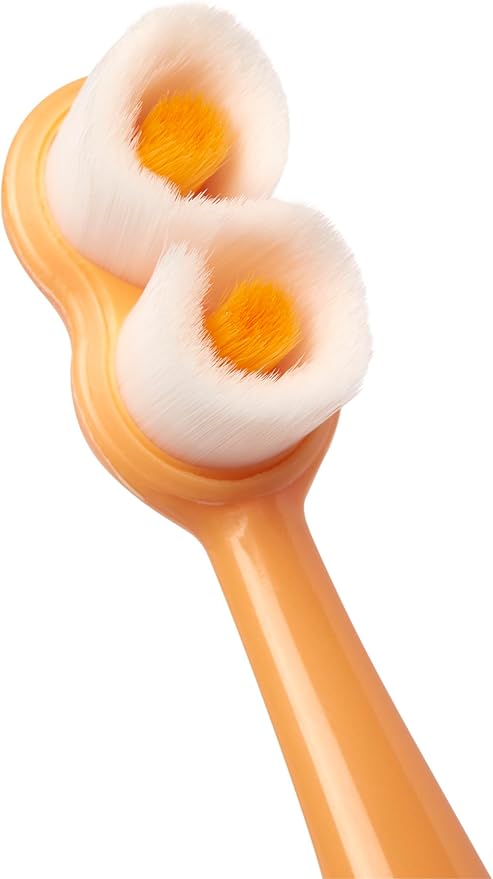 SuperMouth SuperBrush Manual Toothbrush – Ultra-Soft Patented SuperBristles Clean 30X More Plaque, Conform to Teeth’s Curves for a Deep Clean, Safe for Kids, Adults & Pregnant Women - Tangerine Clean