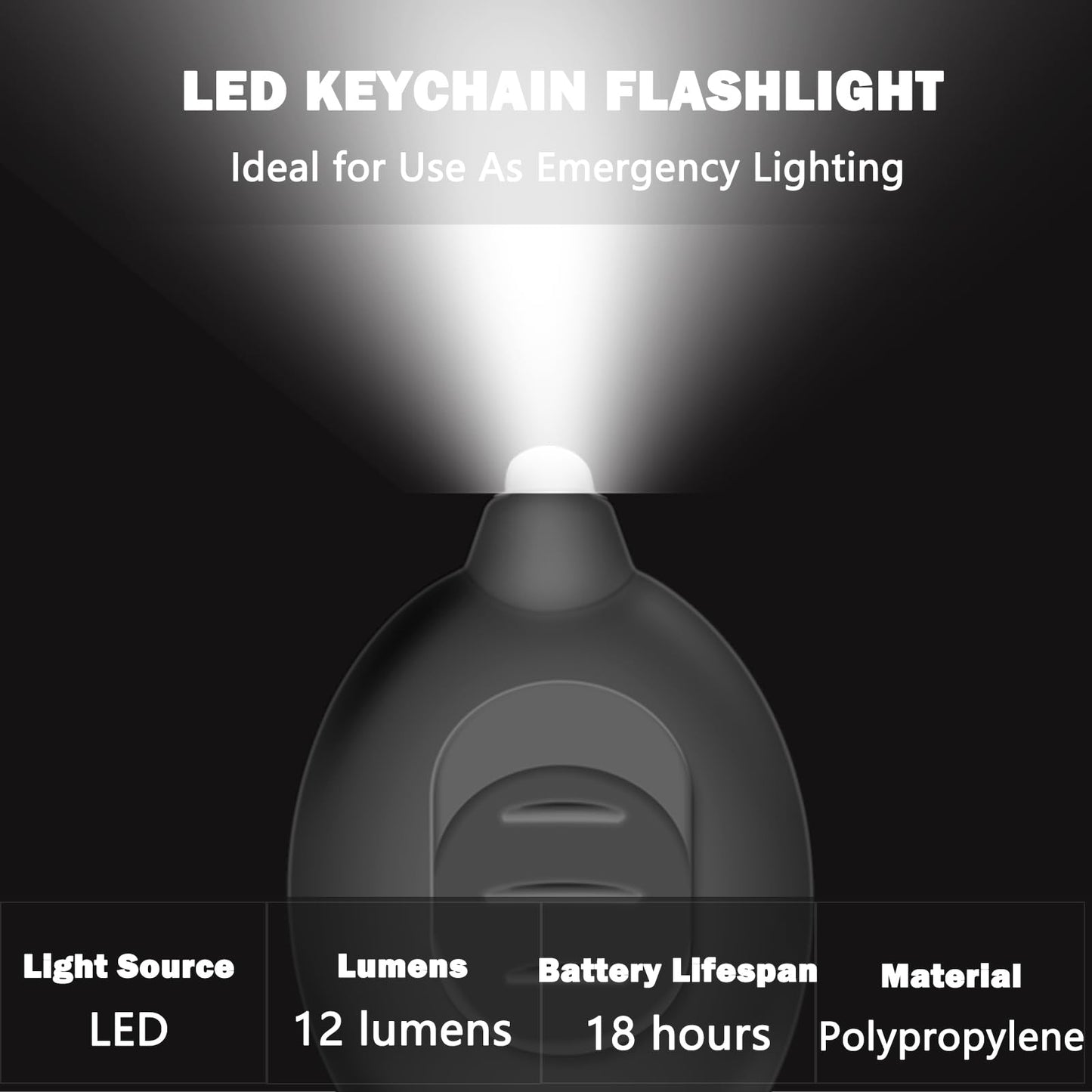 Daemson Mini LED Keychain Flashlight, Ultra Bright Tiny Flashlight, Small Keychain Flashlight White Light, Micro Pocket Key Ring LED Flashlight for Emergency Lighting - Multicolor Shell (8PCS)