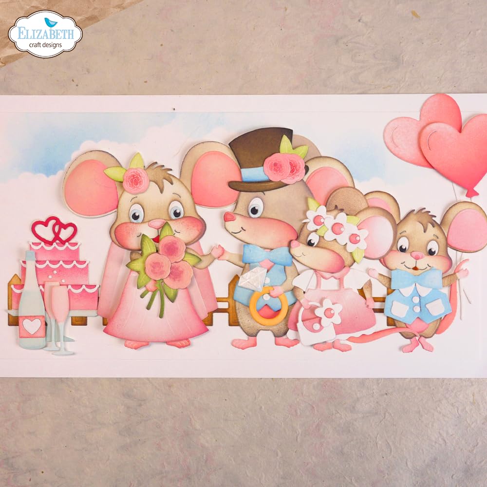 Elizabeth Craft Die Set – Valentines & Wedding Accessories – Metal Die Cut Set - 18 Pcs - Ideal for Cardmaking, Scrapbooking & Creative Paper Crafts – Crafting & Stamping Supplies