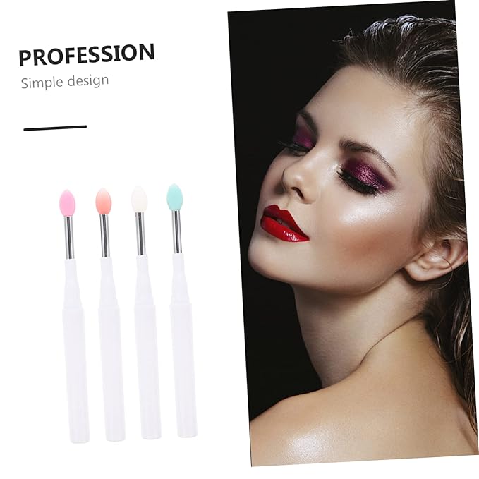 4pcs Silicone Lip Brush Exfoliating Applicator for Makeup Lipstick Eyeshadow Professional Makeup Tool