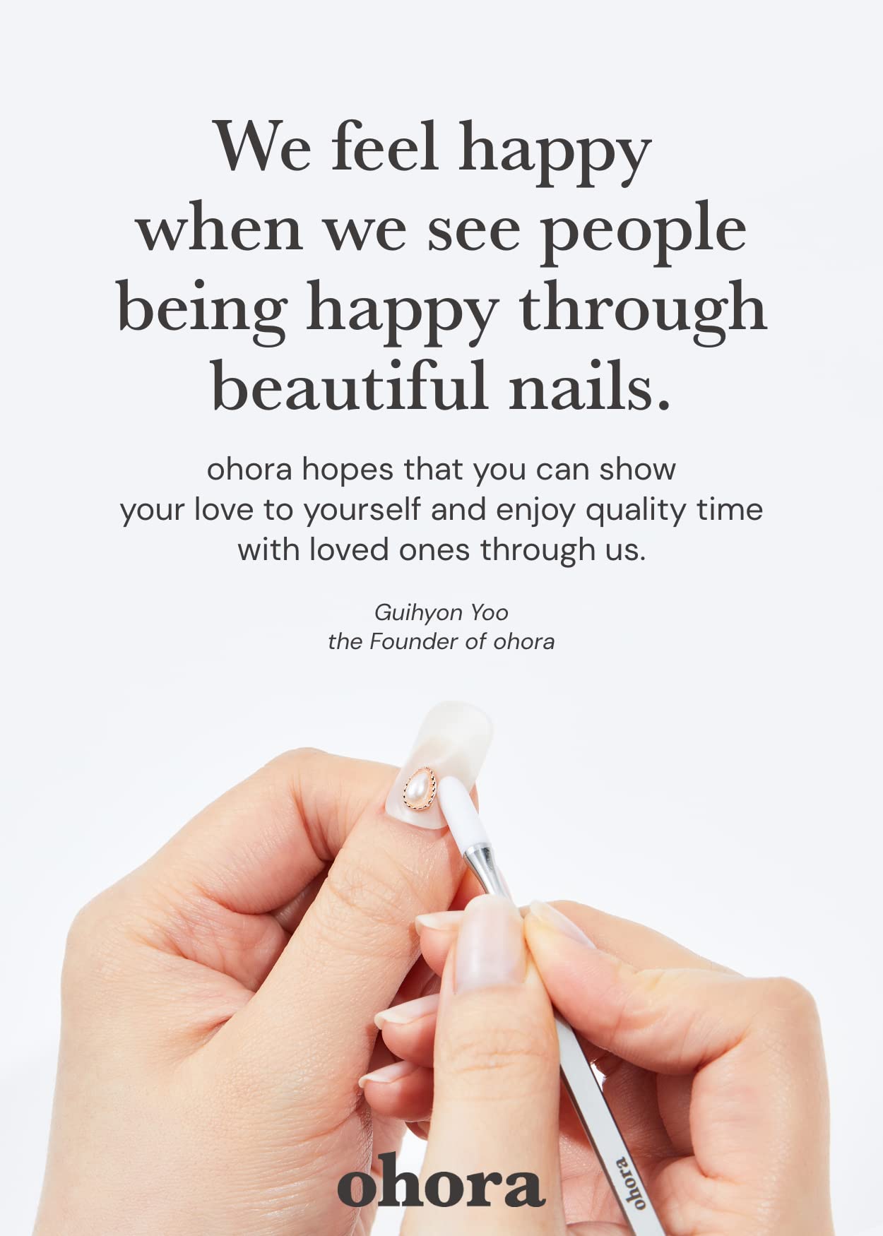 ohora Semi Cured Gel Nail Strips (N Cream Cotton) - White, Solid, Works with Any UV/LED Lamps, Salon-Quality, Long Lasting, Easy to Apply & Remove - Includes 2 Prep Pads, Nail File & Wooden Stick
