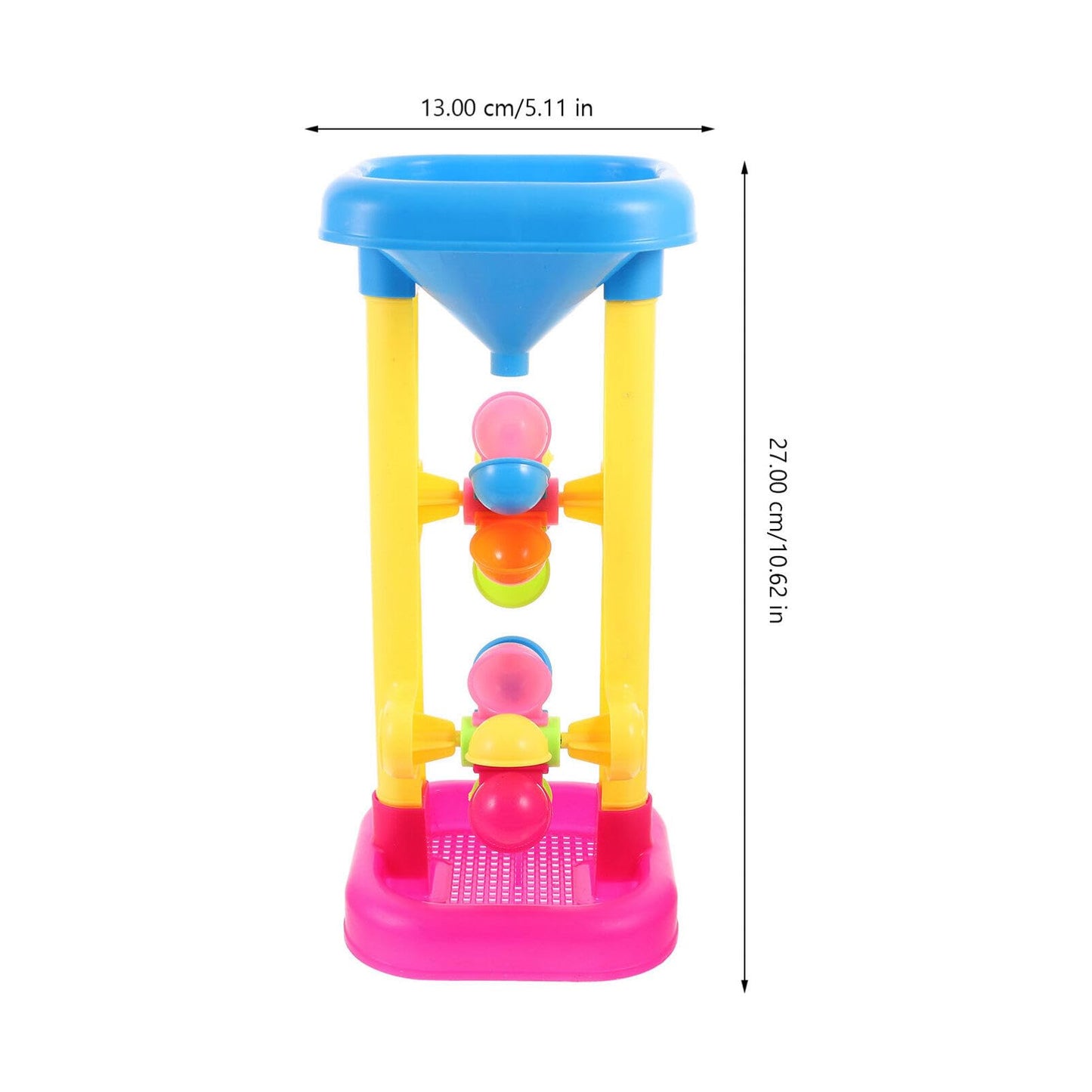 Vaguelly Water Wheel Toy Set Plastic Kids Beach and Water Wheel Toy Outdoor Beach Hourglass Sifting Funnel Random Color