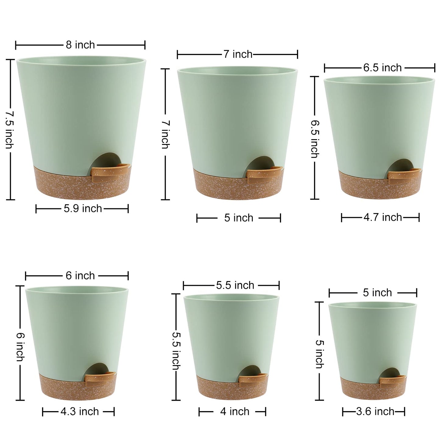 YNNICO Indoor Self Watering Planters