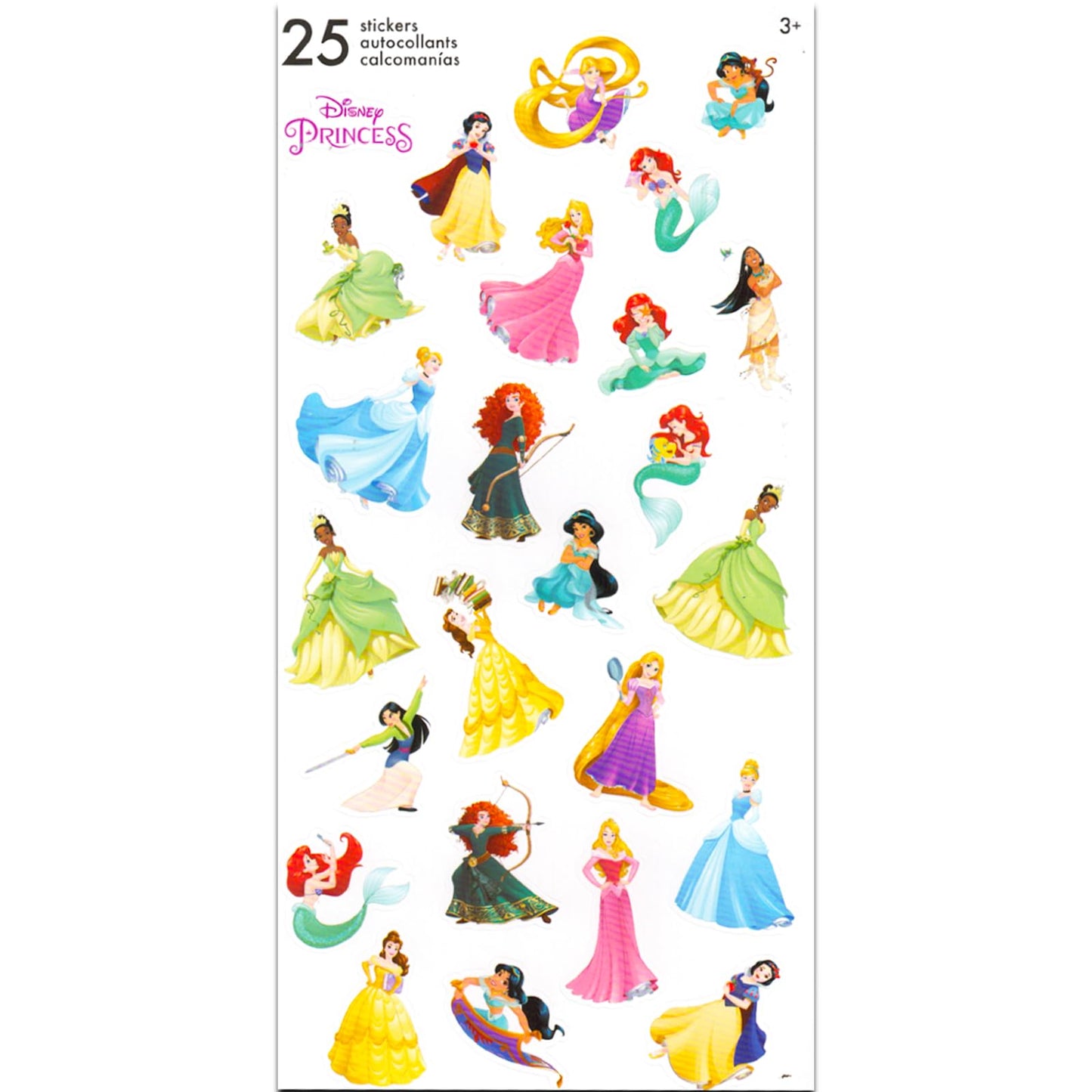 Disney Princess, Moana, and Hello Kitty Press on Nails Set - Bundle with 3 Sets, 100+ Nail Stickers Plus More | Disney Dress Up Accessories for Kids