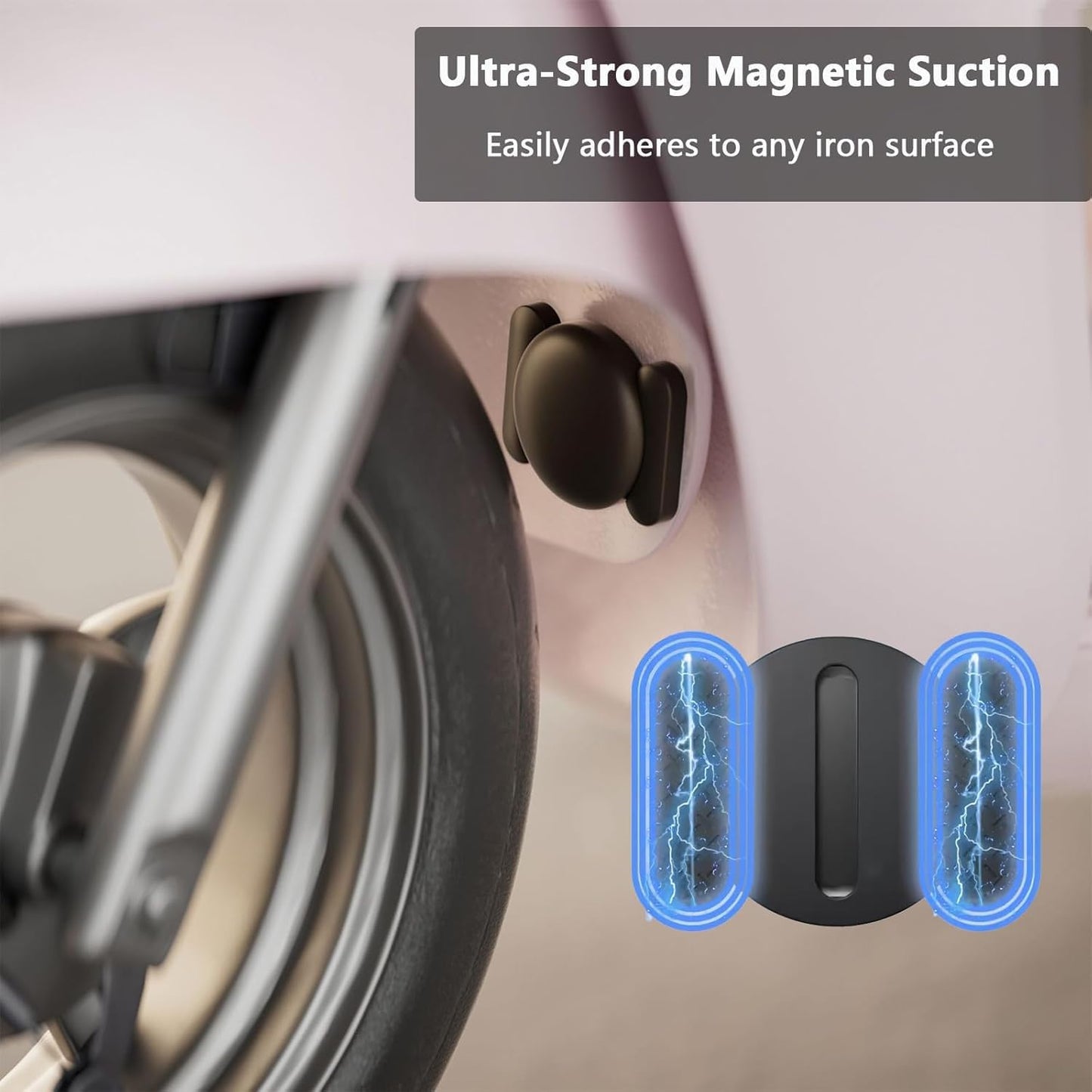 GPS Tracker for Vehicles, MINI Car Tracker Device Hidden for Vehicle, No Monthly Fee, Real-Time Tracker Device for Vehicles Work with Find My (iOS Only), Magnetic Waterproof Car GPS Tracker, 1PCS