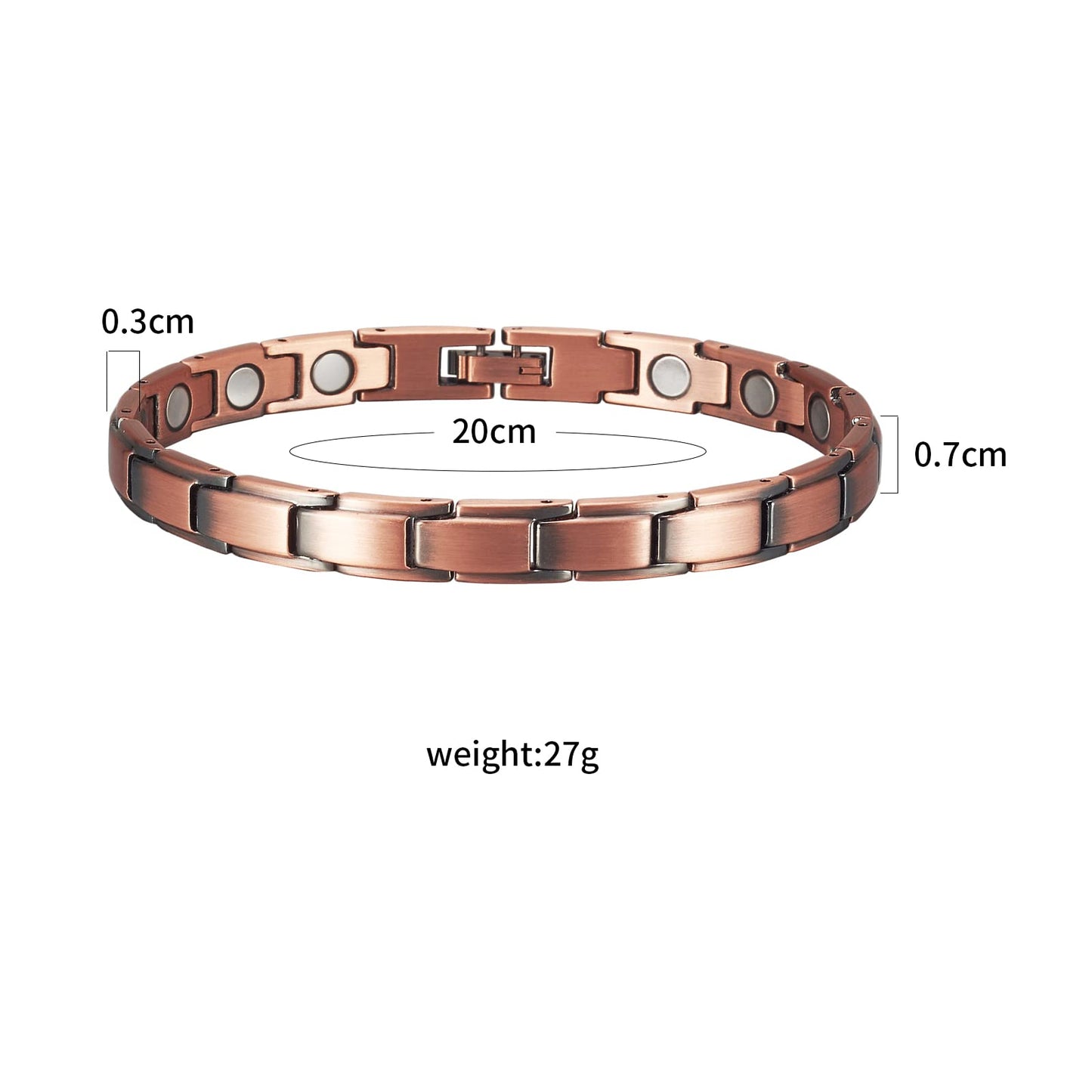 EnerCoppeX Copper Magnetic Bracelet for Women - Detox Jewelry with 3500 Gauss Magnet