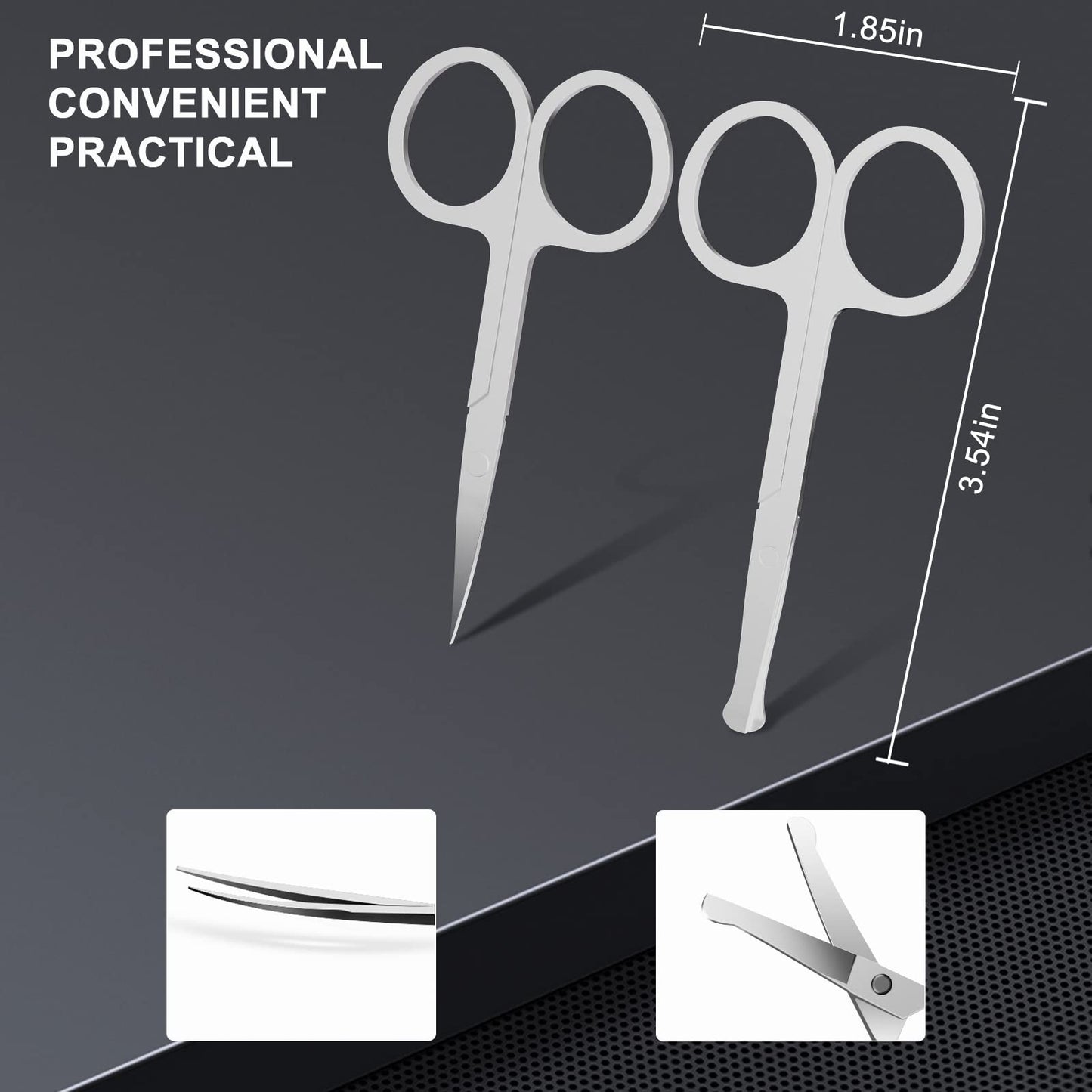Manicure Set Professional Set Nail Clippers Pedicure Kit-30 Pieces Stainless Steel Manicure Kit, Grooming Kit Nail Care Tools with Luxurious Travel Case Silver
