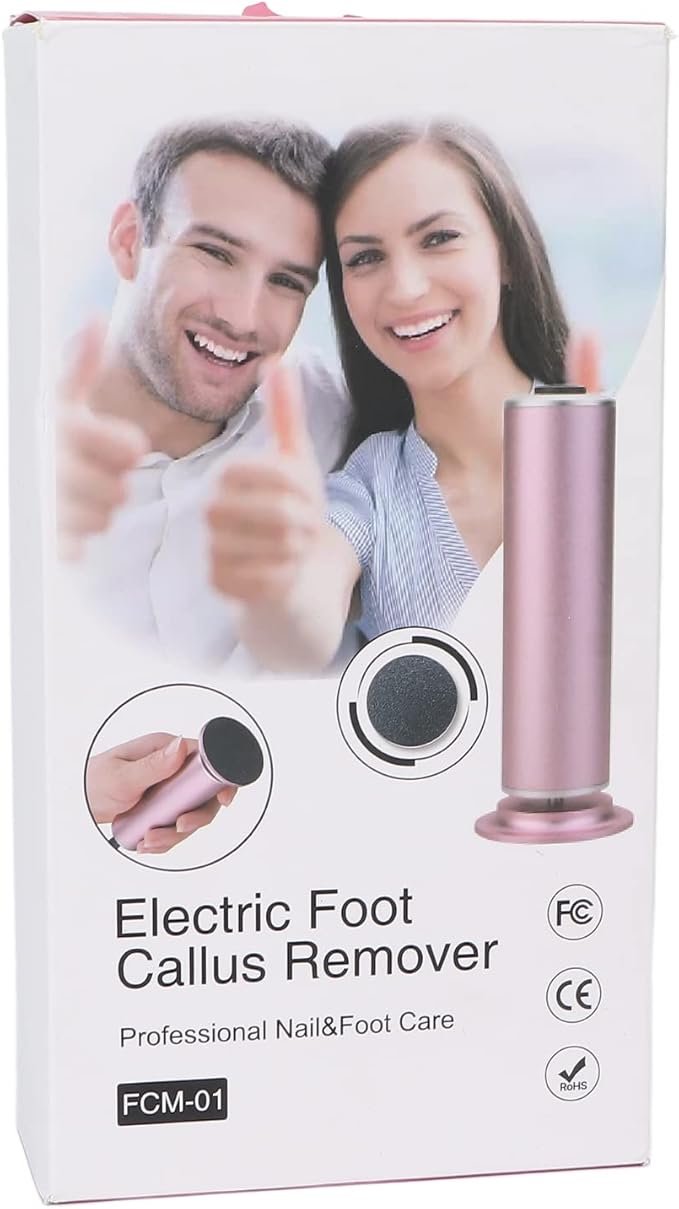 Electric Foot Callus Remover Dead Skin Removal Pedicure File Sander with 60pcs Replacement Sandpaper US Plug 100V-240V for Home and Salon Use