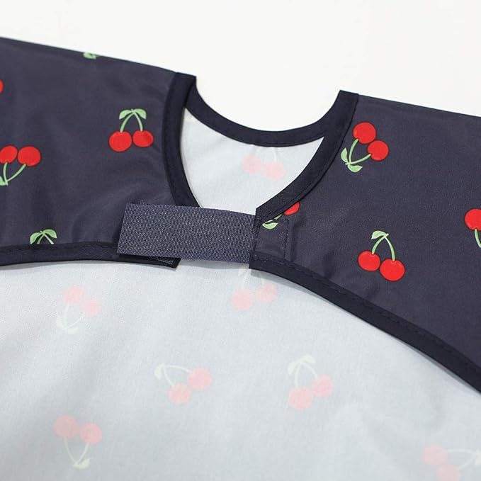 Short Sleeve Waterproof Bib for Toddlers – Easy Clean Feeding Apron for Mealtime, Daycare, Self-Feeding, Lightweight