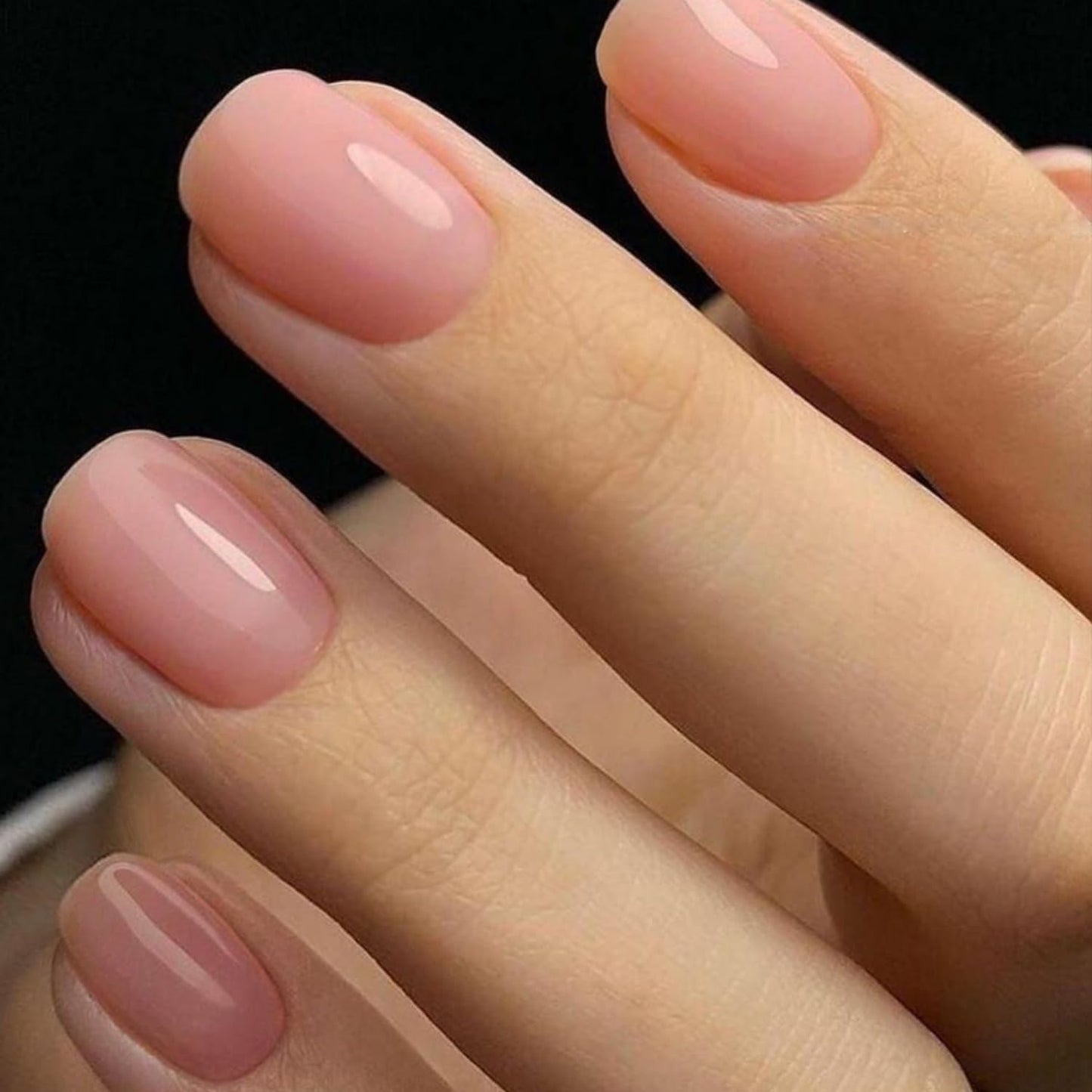 GLAMERMAID Press On Nails Extra Short Square, Jelly Soft Gel Fake Nails Round Squoval, Natural Nude Pink False Nails Tip, Hot Pink Press on Nails Medium Almond, Handmade Jelly Soft Gel Fake Nail Short