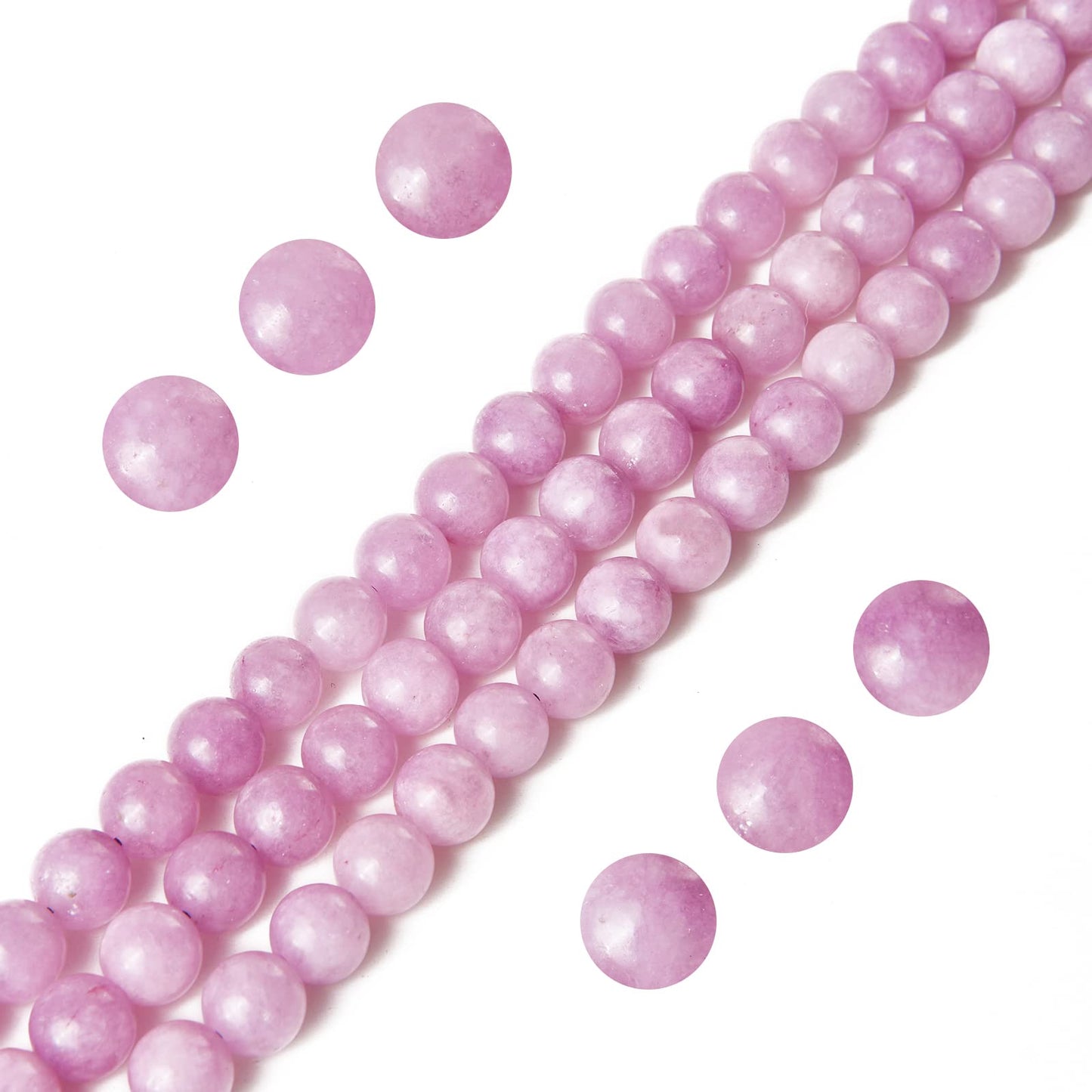 100pcs 6mm Kunzite Beads Natural Gemstone Beads Round Loose Beads for Jewelry Making