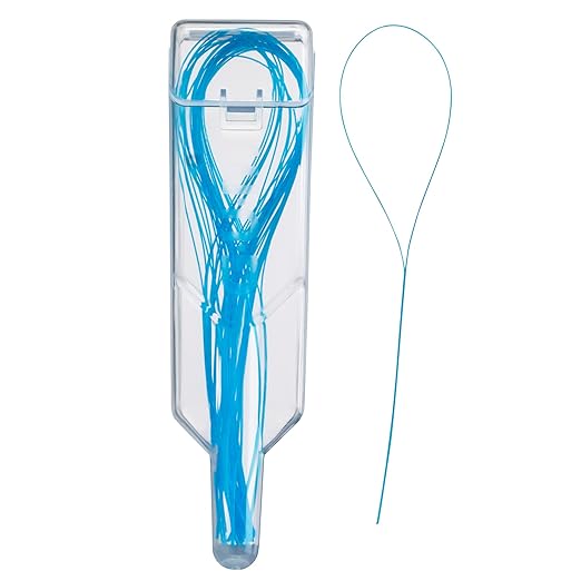 GUM EEZ-Thru Floss Threaders, Dental Flossers for Braces, Bridges, & Implants,25 Count(Pack of 6)