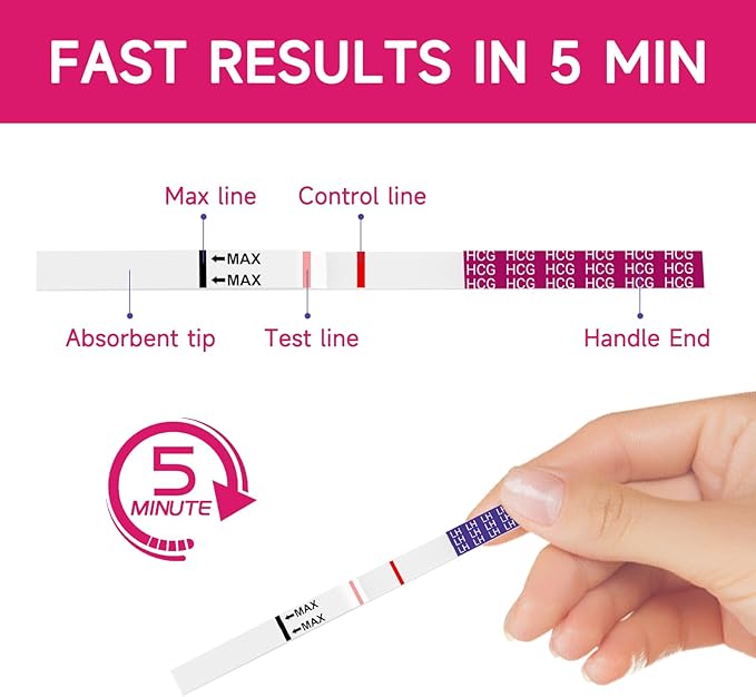 50 Count Pregnancy Tests with Cup,20 Count OvulationTest Strips for Home Detection, Over 99% Accuracy,Individually Wrapped,Easy Pregnancy Test,Prueba De Embaraz