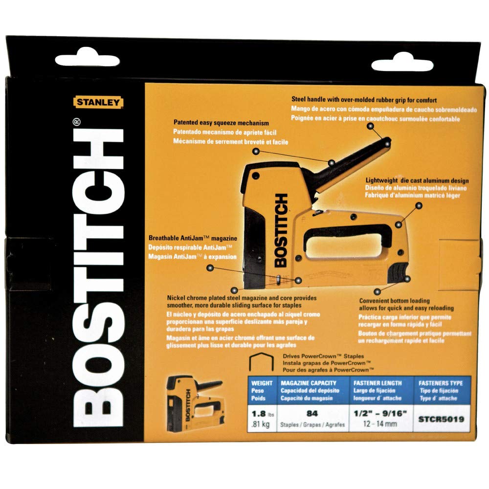 BOSTITCH Stapler, Outward Clinch, Stapling Tacker 14MM Max (T6-8OC2)