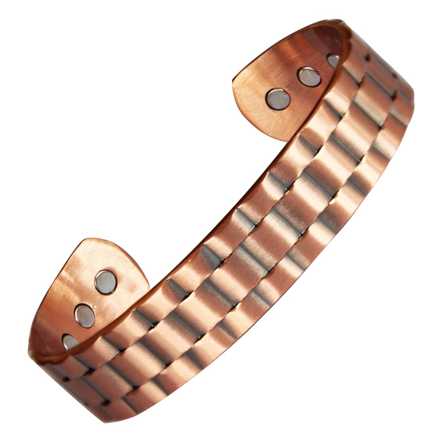 MagEnergy Copper Bracelet for Men, 99.9% Pure Copper Bracelet for Men with Strength 3500 Gauss Magnets, Adjustable Bracelets Jewelry Box