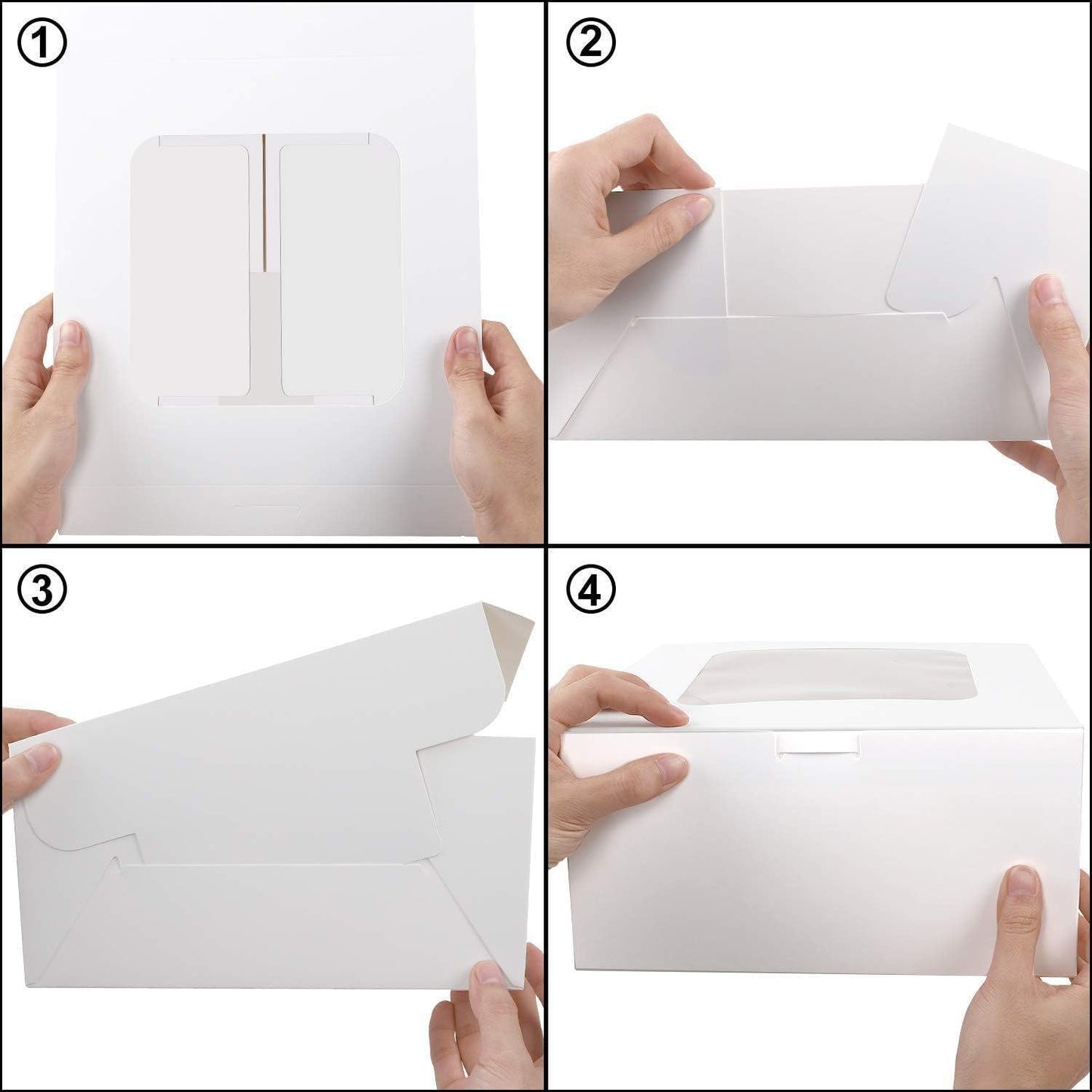 SmilerSmile 8x8x5 Inches Cake Boxes with Windows 20pcs 8 Inch Cake Box Bakery Boxes Kraft Pastry Boxes Disposable Cake Containers for Cakes,Pastries,Pies,Dessert/Brown
