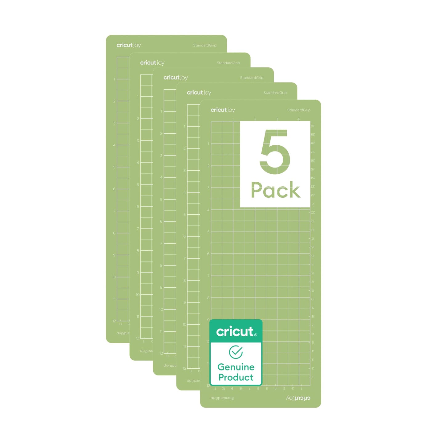 Cricut StandardGrip Cutting Mat Pack (5 count, 4.5in x 12in) - for Joy Machine