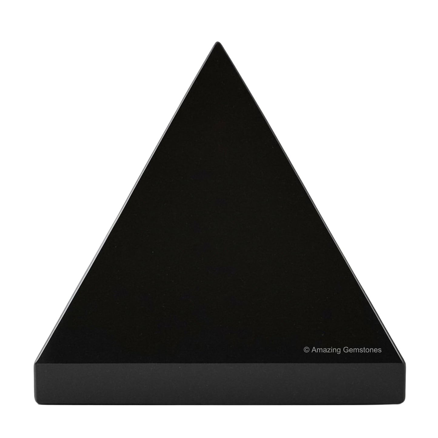 Amazing Gemstone Black Agate Pyramid Crystal Healing Stones - 2" Great Pyramid Figurine of Natural Stone Pyramid for Meditation, Reiki, Chakra Balancing and Crystal Pyramids Grid