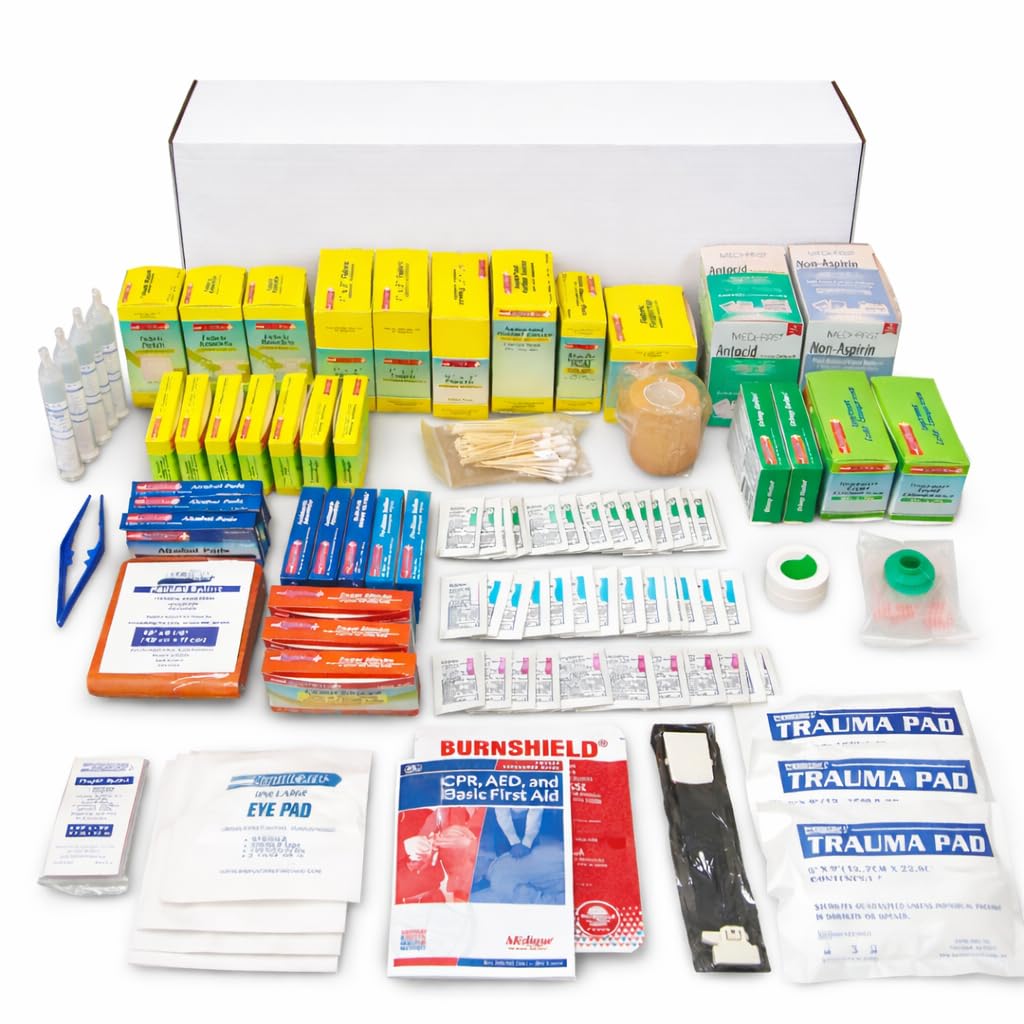 Rapid Care 821 Piece Class B Refill Kit - OSHA & ANSI Compliant - 3 & 4 Shelf First Aid Cabinet Refill - Home, Office, Industrial - Bandages, Medications, Trauma Supplies