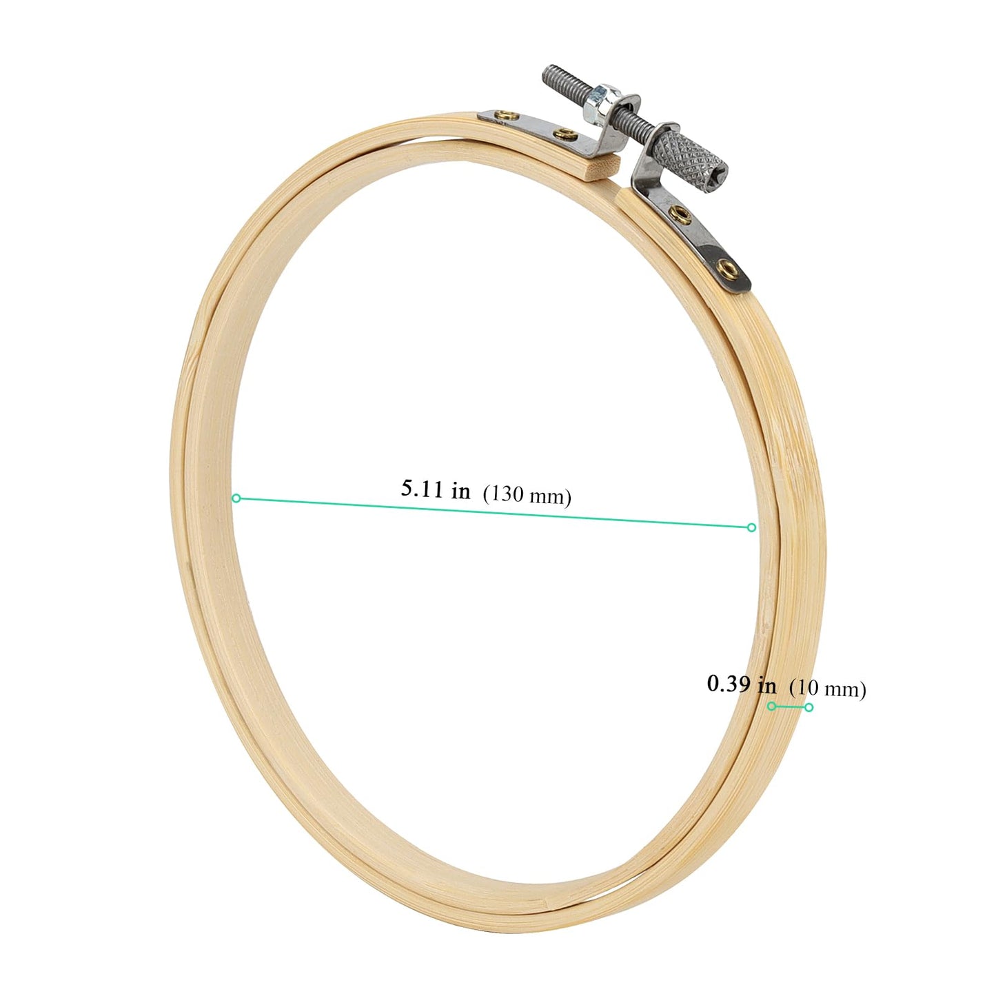 SENJEOK 30PCS 5 Inch Embroidery Hoops, Bamboo Cross Stitch Rings, Round Embroidery Circle Ring for DIY, Sewing