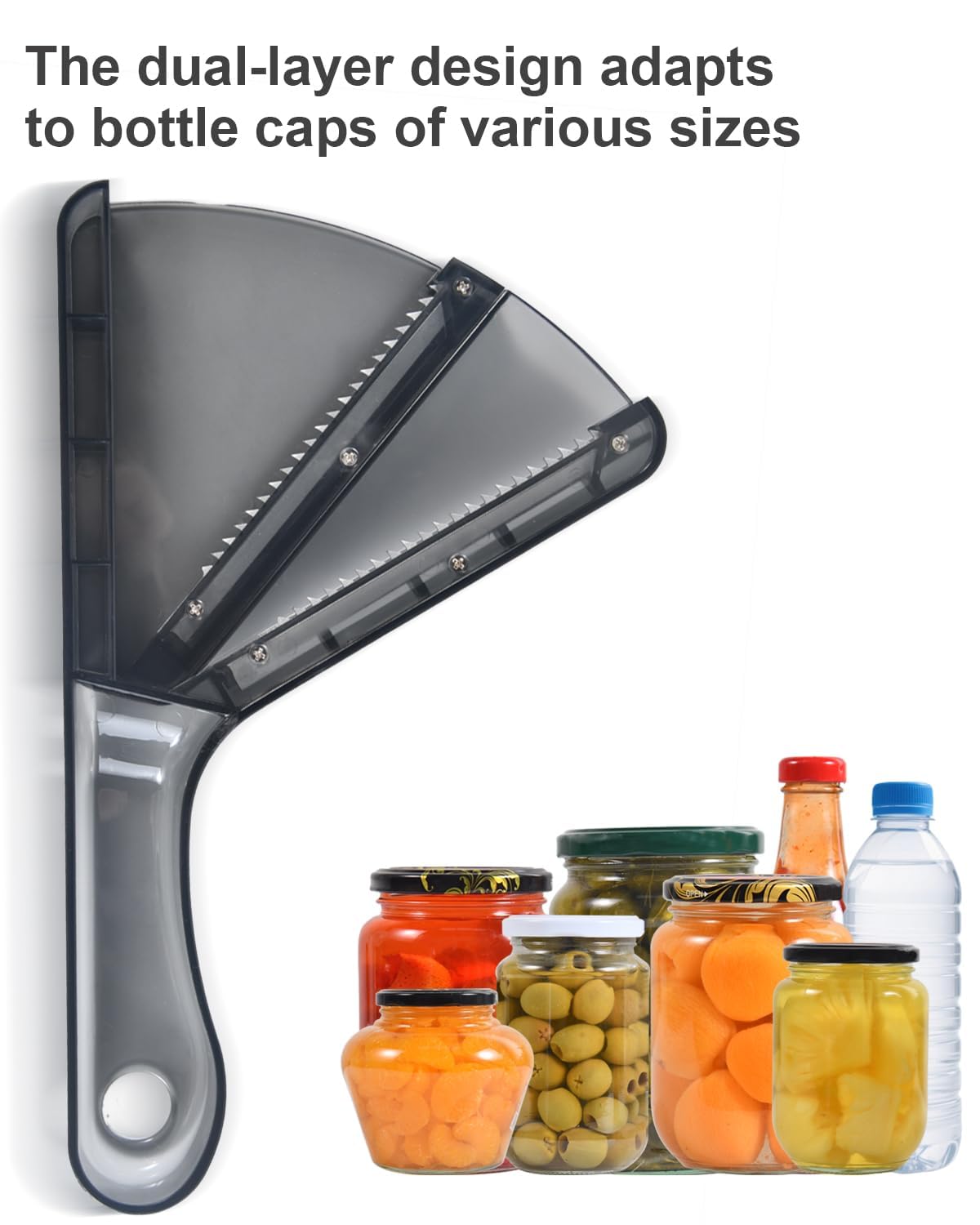 Jar Opener for Weak Hands, Dual-Layer Multifunctional Jar Opener Gripper, Bottle Openers for Seniors, Kitchen Gadgets, Non-Slip Jar Openers for Seniors, Arthritis, Lid Opener, Mothers Day Gifts