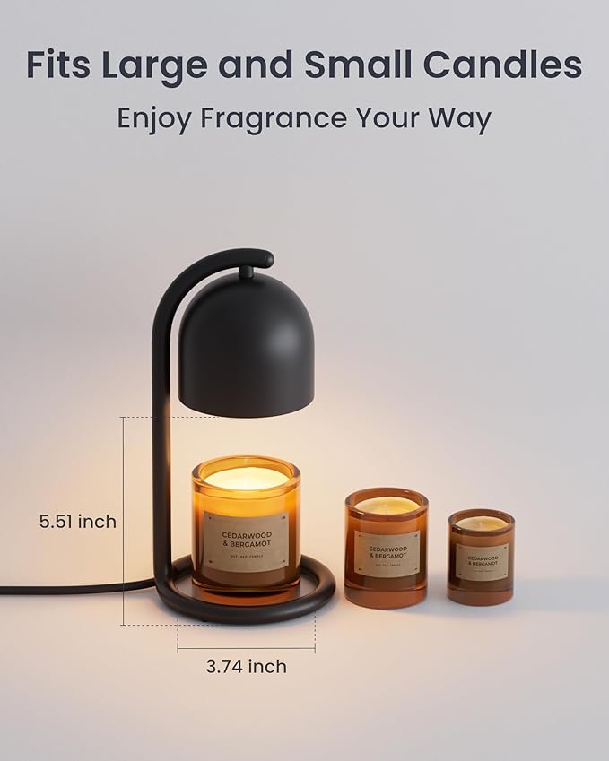 SwitchBot Candle Warmer Lamp with Gift Box Matter-Certified Voice Control, Birthday Gifts for Women Mom, House Warming Gifts New Home Decor, Dimmable Flameless Candle Wax Melter
