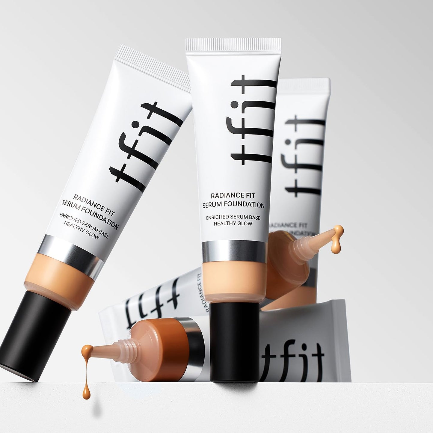 TFIT Radiance Fit Serum Foundation - Flawless Coverage, Dewy finish, Long-lasting, Lightweight, Korean Makeup,1.05 Oz. (N03 Ginger, 1.05 Oz.)