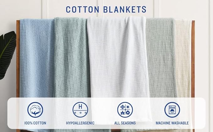 Tommy Bahama - Queen Blanket, Soft Cotton Bedding, Coastal Inspired Bedding Essentials (Sandy Shore Turquoise, Queen)