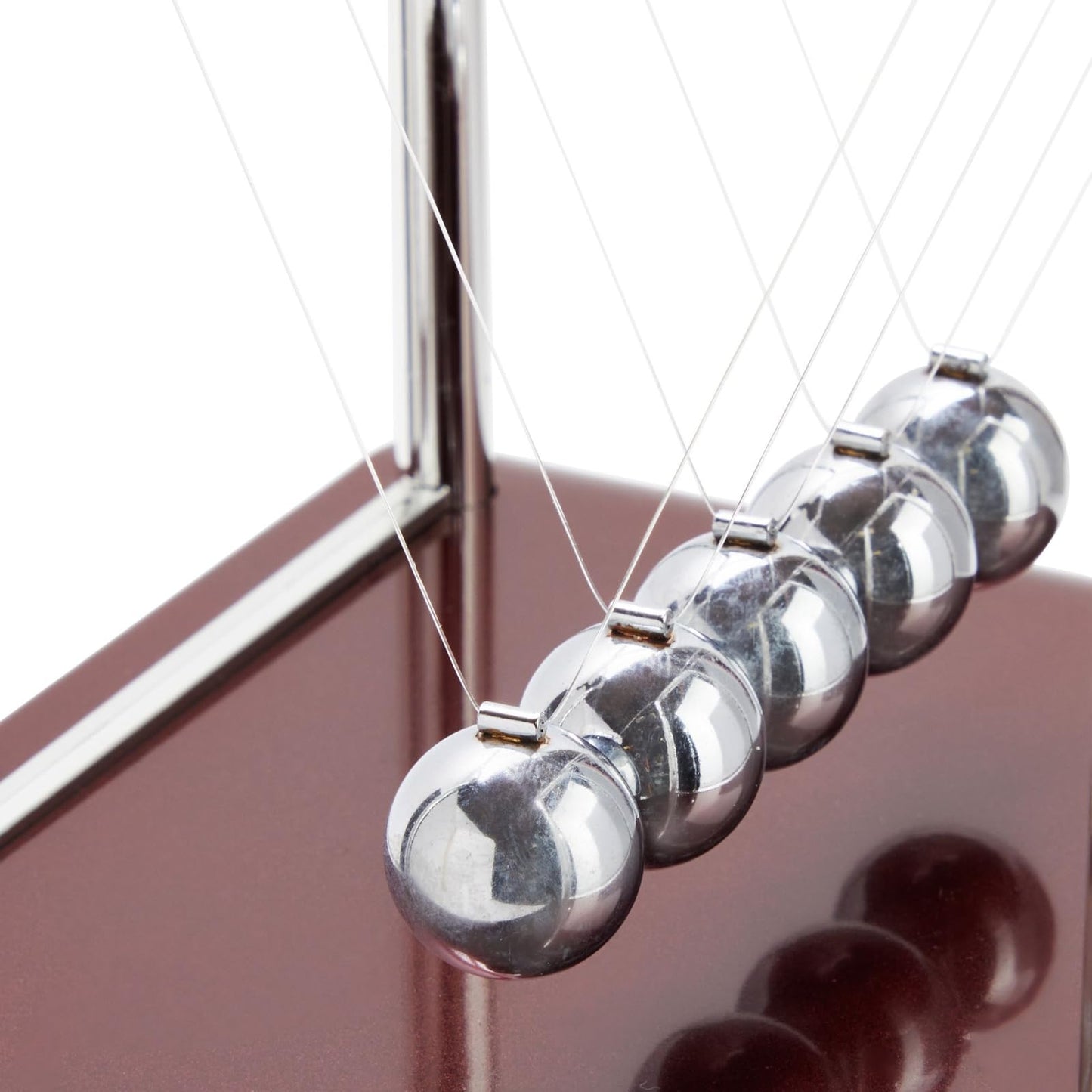 Juvale Newtons Cradle Pendulum - 7 x 6 x 7 in, Silver Stainless Steel - Desk Decor & Office Decor for Men - Stress Relief Desk Toy - Science Teacher Gift & Physics Toy