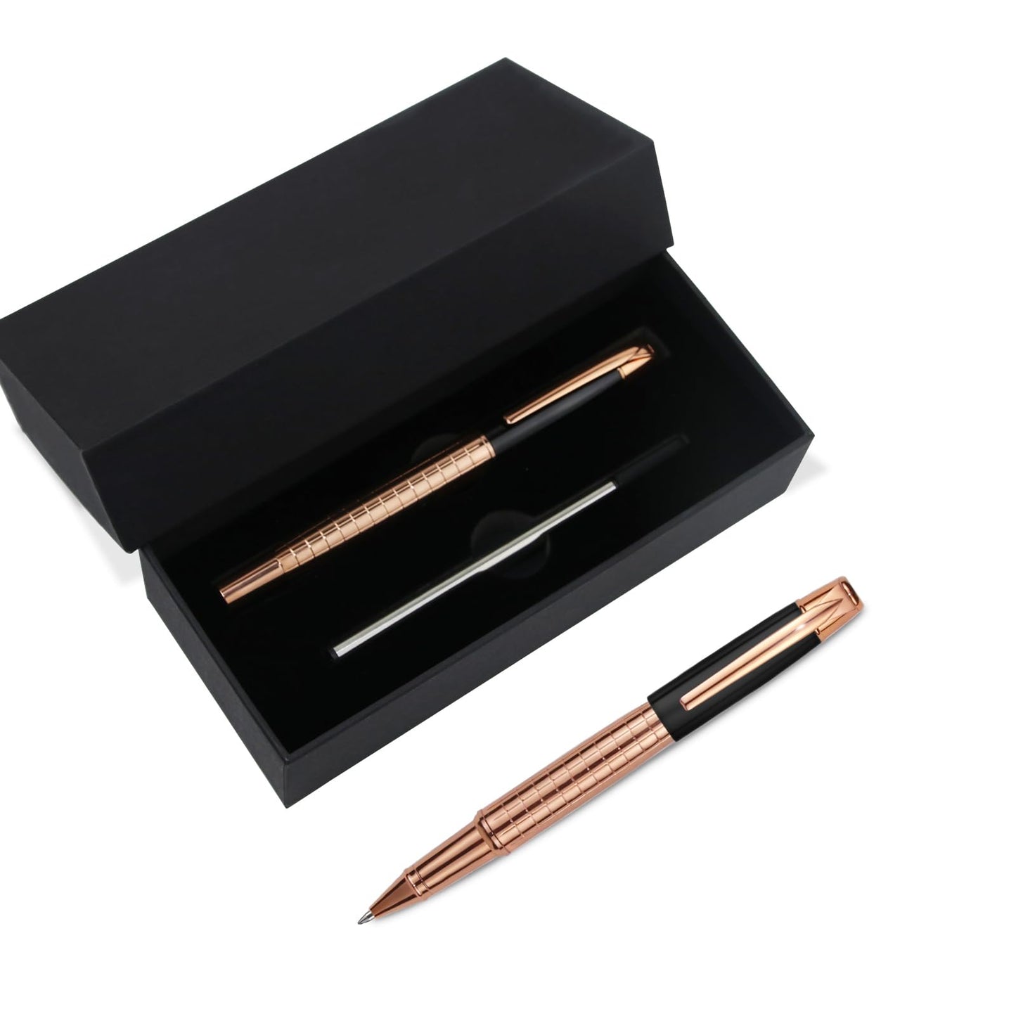 DSKPRTE Luxury Ballpoint Pen with Gift Box&Extra Black Ink Refill for Men&Women Professional Exceutive pen office.(RoseGold)