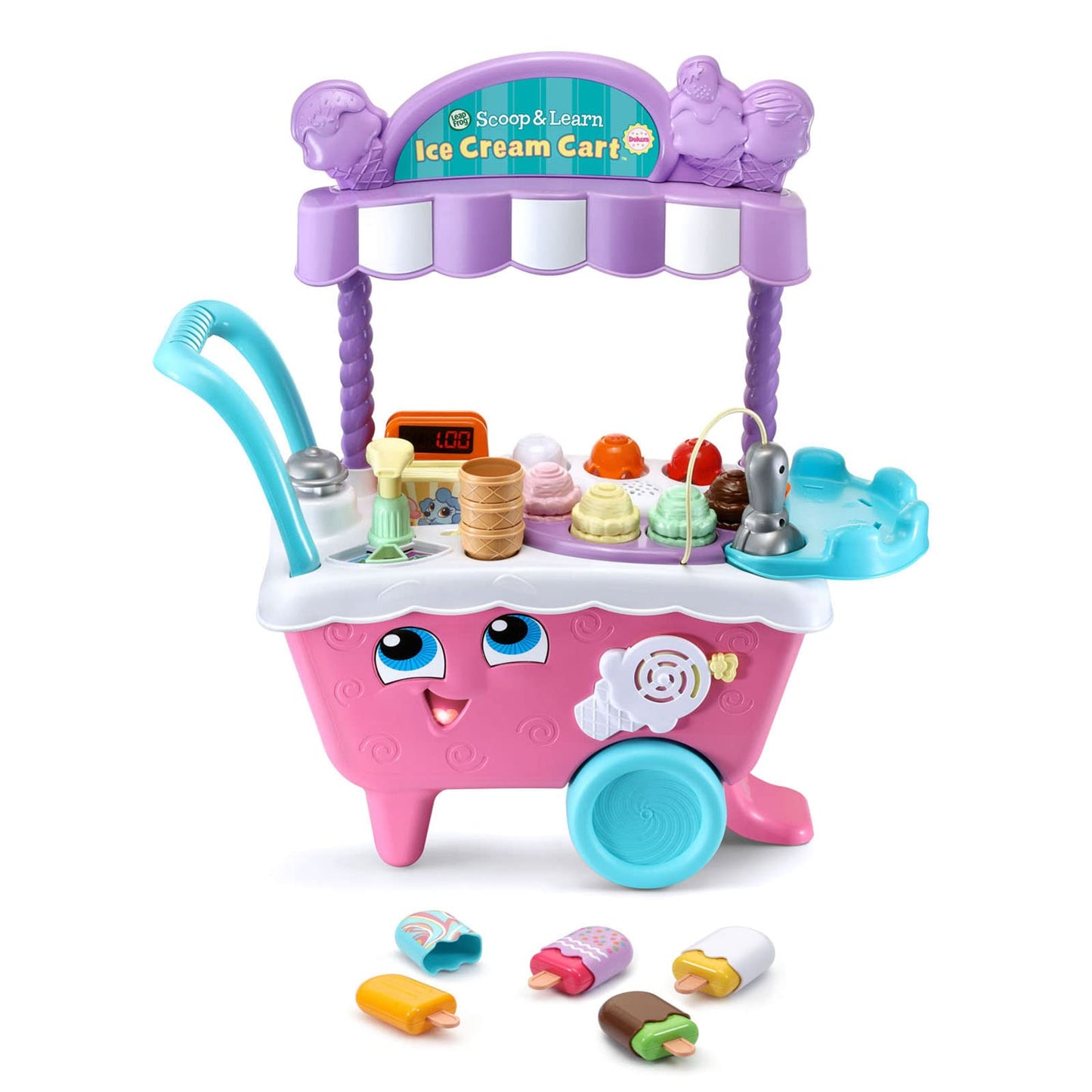 LeapFrog Scoop and Learn Ice Cream Cart Deluxe (Frustration Free Packaging), Pink