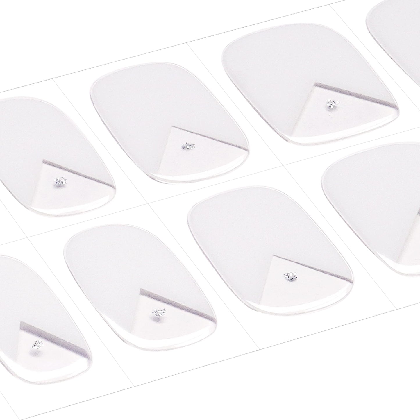 DANNI & TONI Semi Cured Gel Nail Strips White Tipped French Gel Nail Wraps 28 Stickers | Crisp Vow