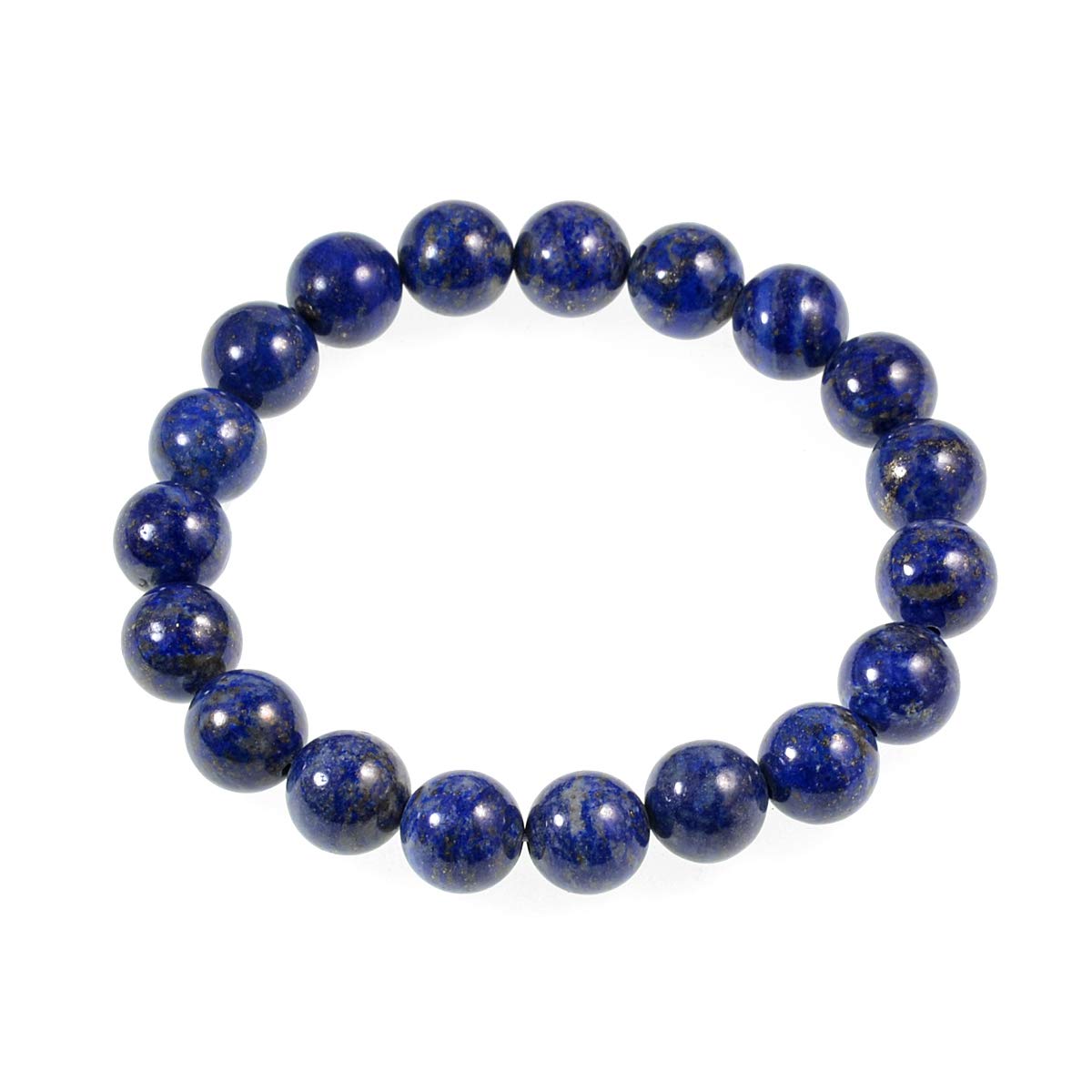 AD Beads Natural Gemstone Round Beads Stretch Bracelet Healing Reiki 10mm (Lapis)