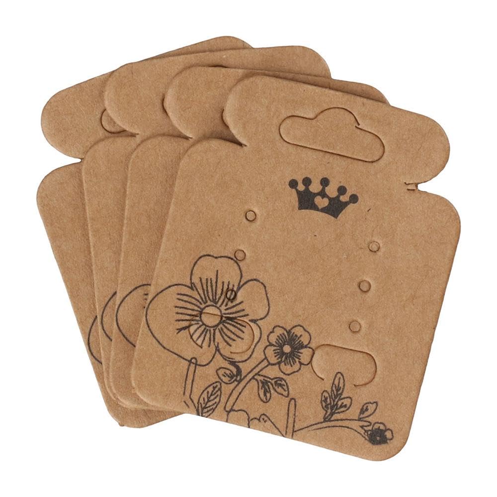 HomeSoGood 200Pcs Earring Cards Holder for Jewelry Earring Ear Studs,Jar Shape Earring Display Cards Hanging Holder Display Hang Cards