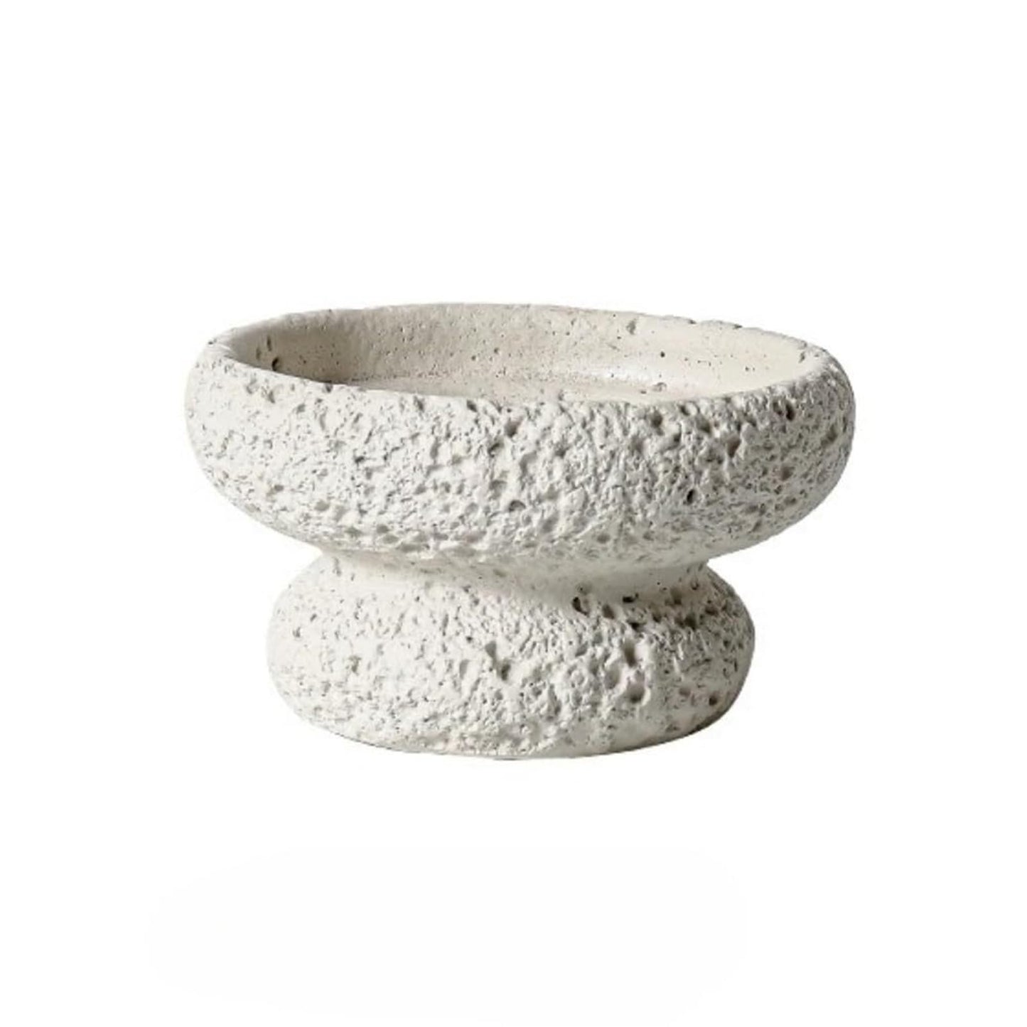 FXLTHIYBO Sleek Cement Creative Meteorite Pattern Flower Pot Planter Plants Flowers Bonsai Decoration for Indoor use(Beige,Large)