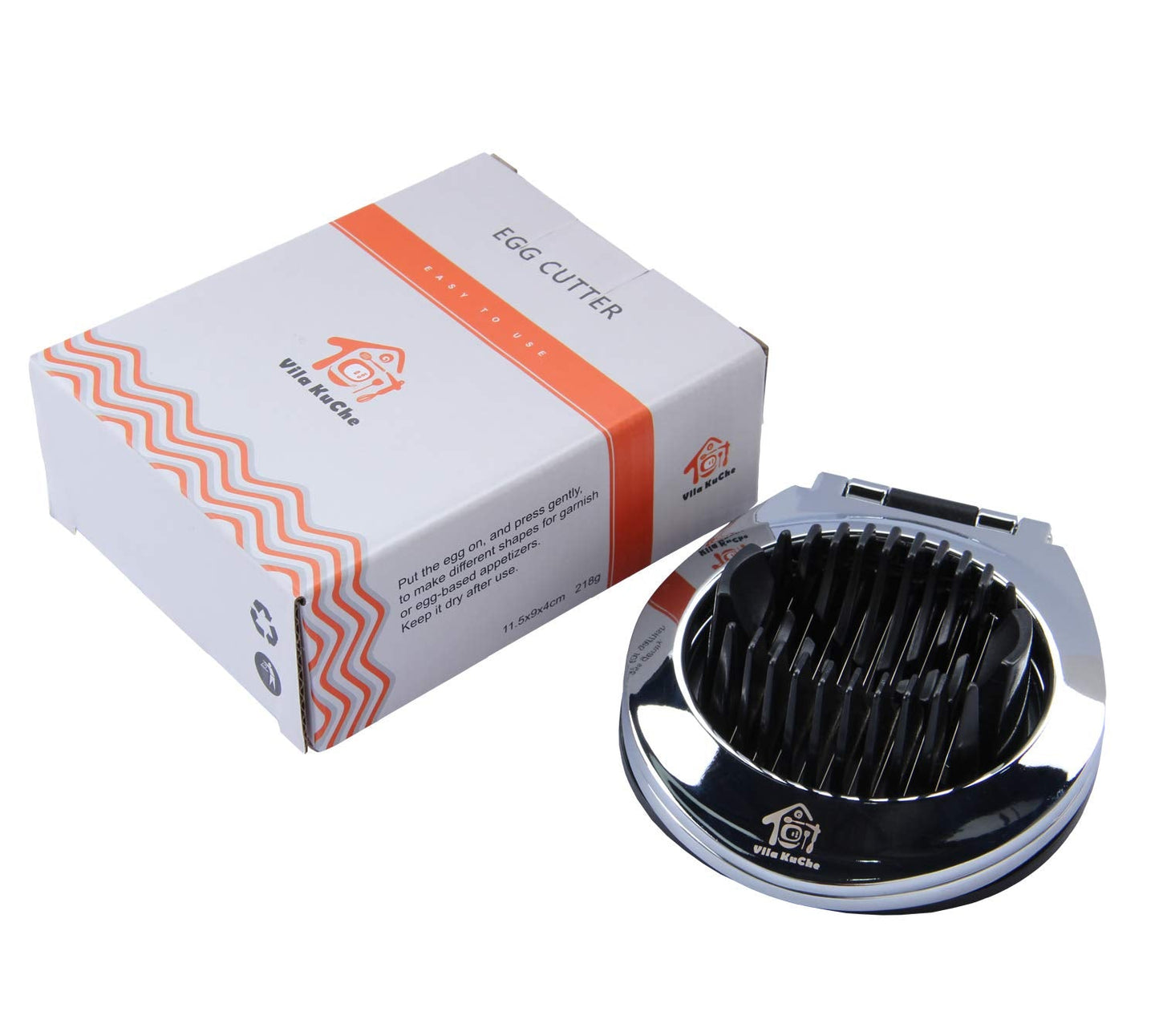 Vila KuChe Multi Function Stainless Steel Egg Slicer Hard Boiled Eggs Dishwasher Safe Heavy Duty Egg Cutter Kitchen Helper