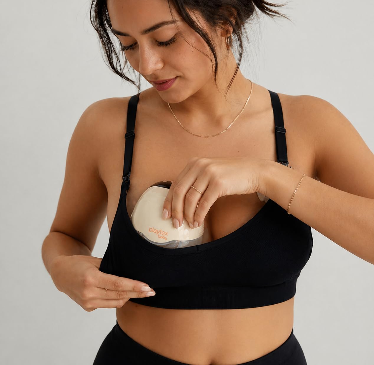 Playtex Baby Electric Breast Pump (H15 Wearable Model), Hands-Free in-Bra Pump, 3 Modes, 12 Levels, Quiet Operation, 180ml Capacity