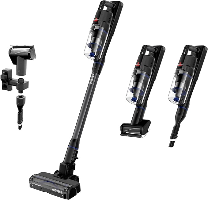 Bissell PowerClean FurGuard 280W Self-Standing Cordless Vacuum w/Self-Cleaning Brush Roll, Strong Suction, Removeable Battery, Wall Mount, Upholstery Tool & Bright Headlights