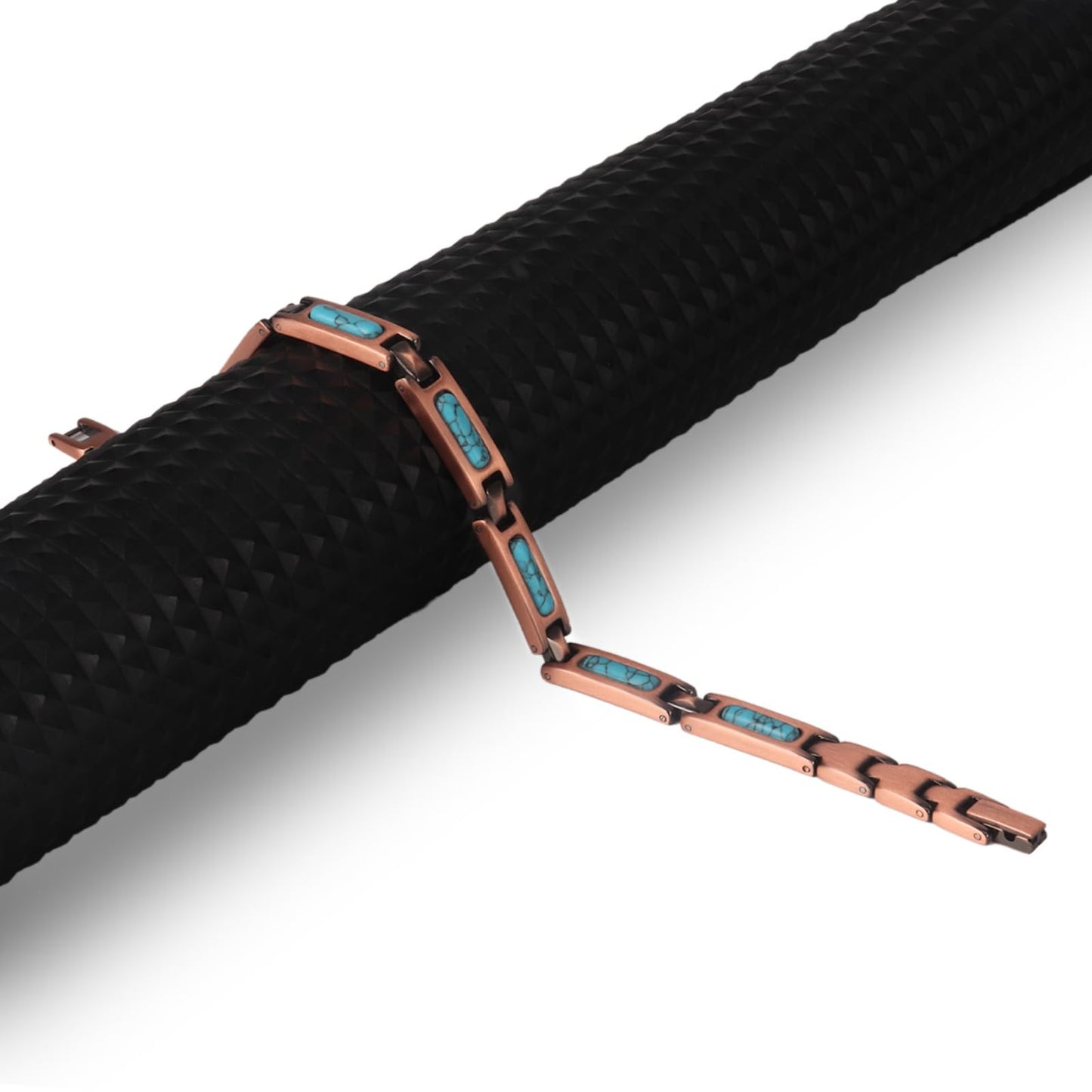 CocoButterFly - 3000 Gauss Women's Magnetic Copper Bracelet - Turquoise Magnetic Bracelet - Adjustable Length with Adjustment Tool (Colorful Stone)