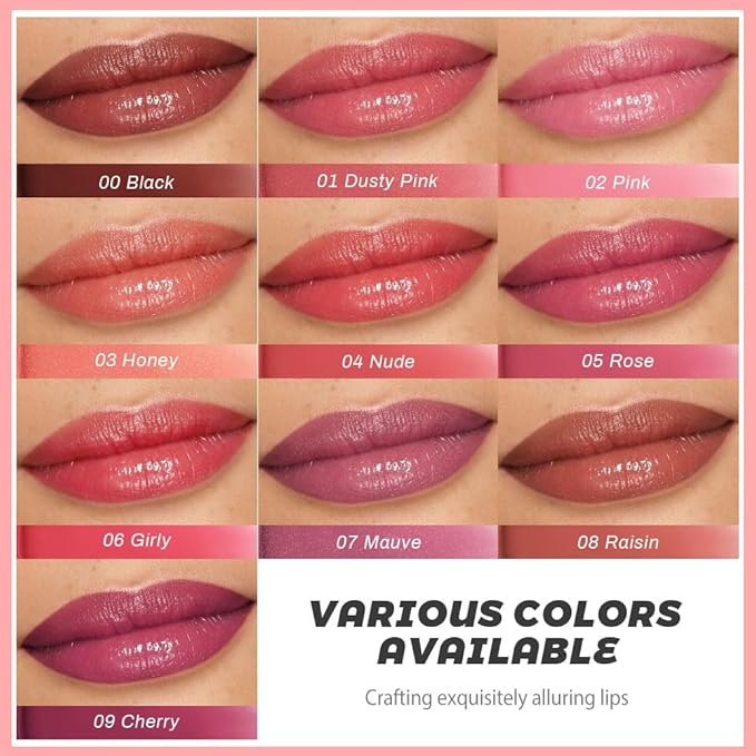 Kaely Mauve Honey Lipstick Tinted Lip Balm, Hydrating Shine Lipstick for Women Dry Lips, Moisturizing Nourishing Glossy Lip Gloss Stain Makeup, Sheer Lightweight, Vegan & Cruelty-Free, 07