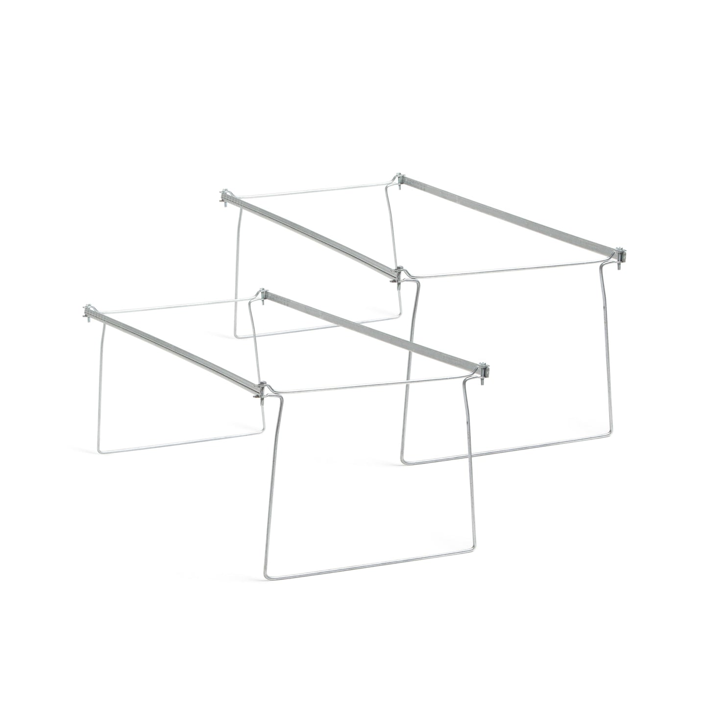 Smead Frames, Hanging File, Heavy Duty Steel Letter Size, Adjustable 23"-27" Rails, 2-Pack Gray, Converts Drawers to Hanging Folder Storage, for Office Home Classroom Organization