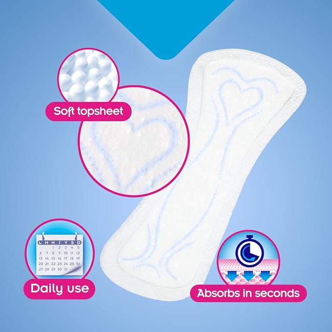 Saba Diarios Long Pantiliners, Rapid Absorption Long Panty Liners for Women, Convenient Feminine Care for All Body Types & Sizes, 400 Count (10 Packs of 40)