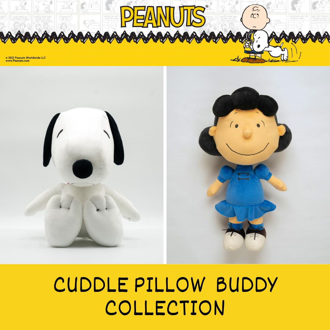 Peanuts Lucy Bedding Super Soft Plush Decorative Throw Cuddle Pillow, (Officially Licensed Product) By Franco Collectibles