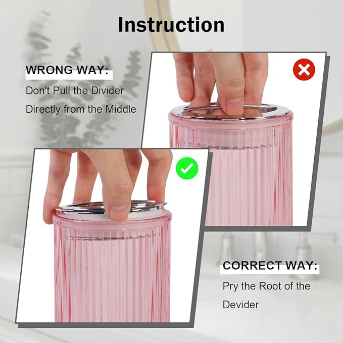 Pink Toothbrush Holders for Bathrooms, 2pcs Glass Toothbrush Holder and 12oz Bathroom Tumbler Cup Set, Silver Tooth Brush and Toothpaste Organizer for Bathroom Vanity Countertop
